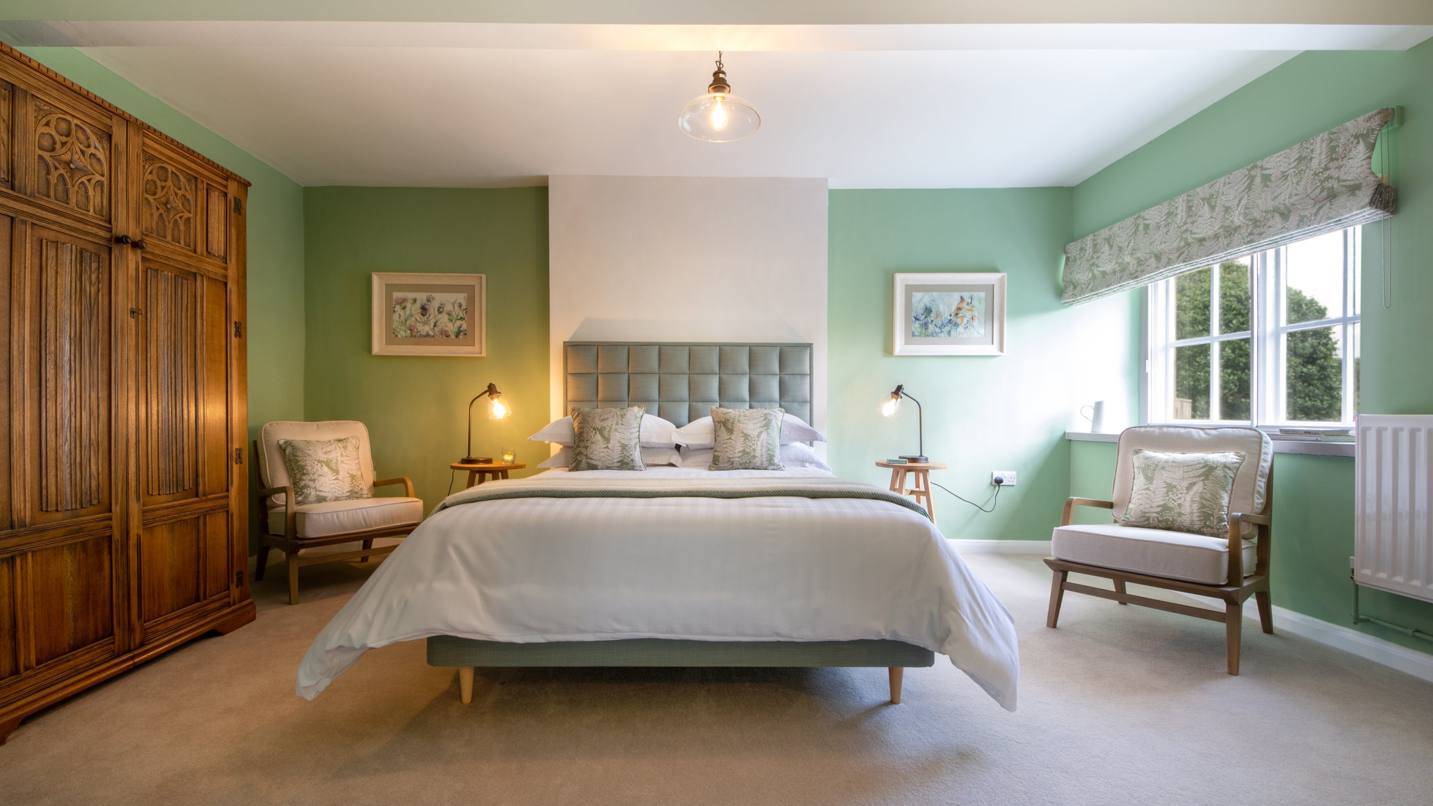 The double bedroom at Eskeleth, Northumberland