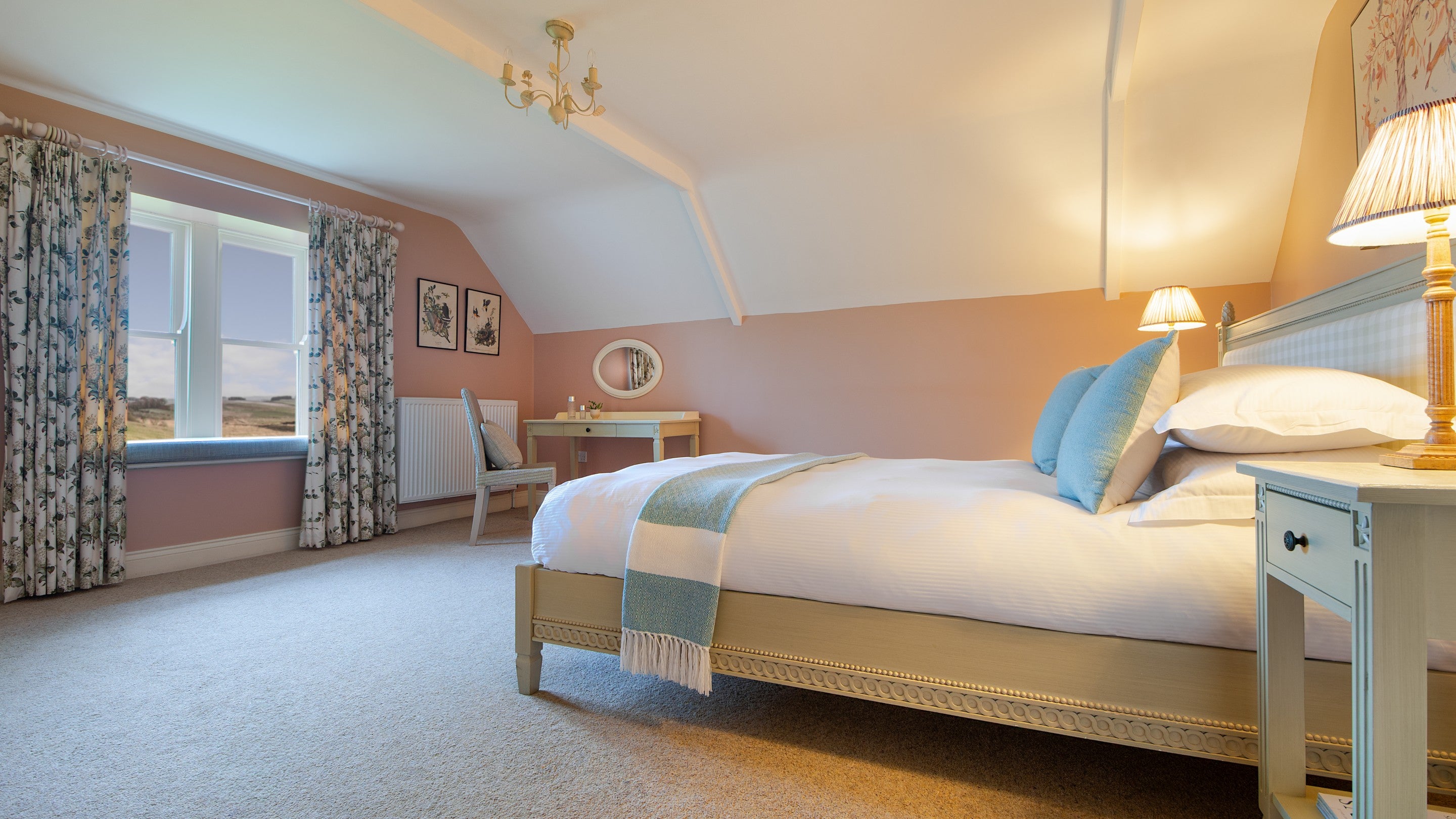 The double bedroom on the first floor of Housesteads, Northumberland