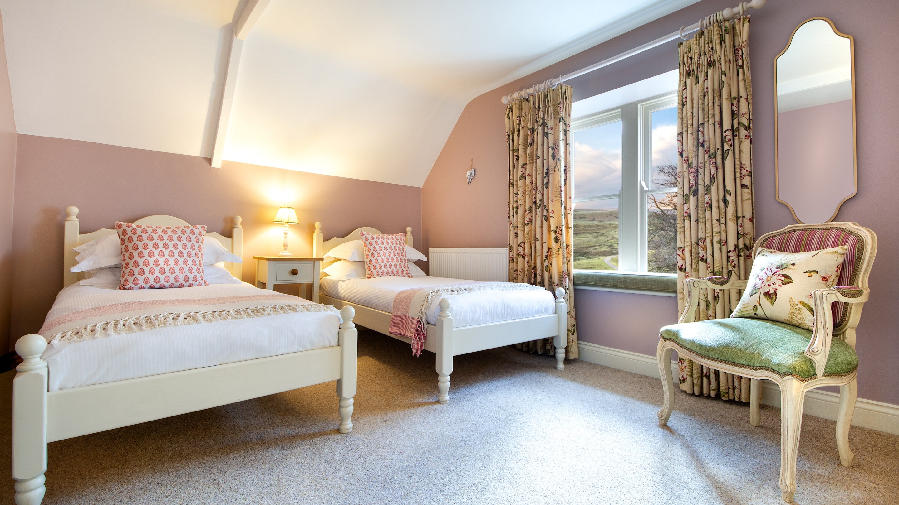 The twin bedroom at Housesteads, Northumberland
