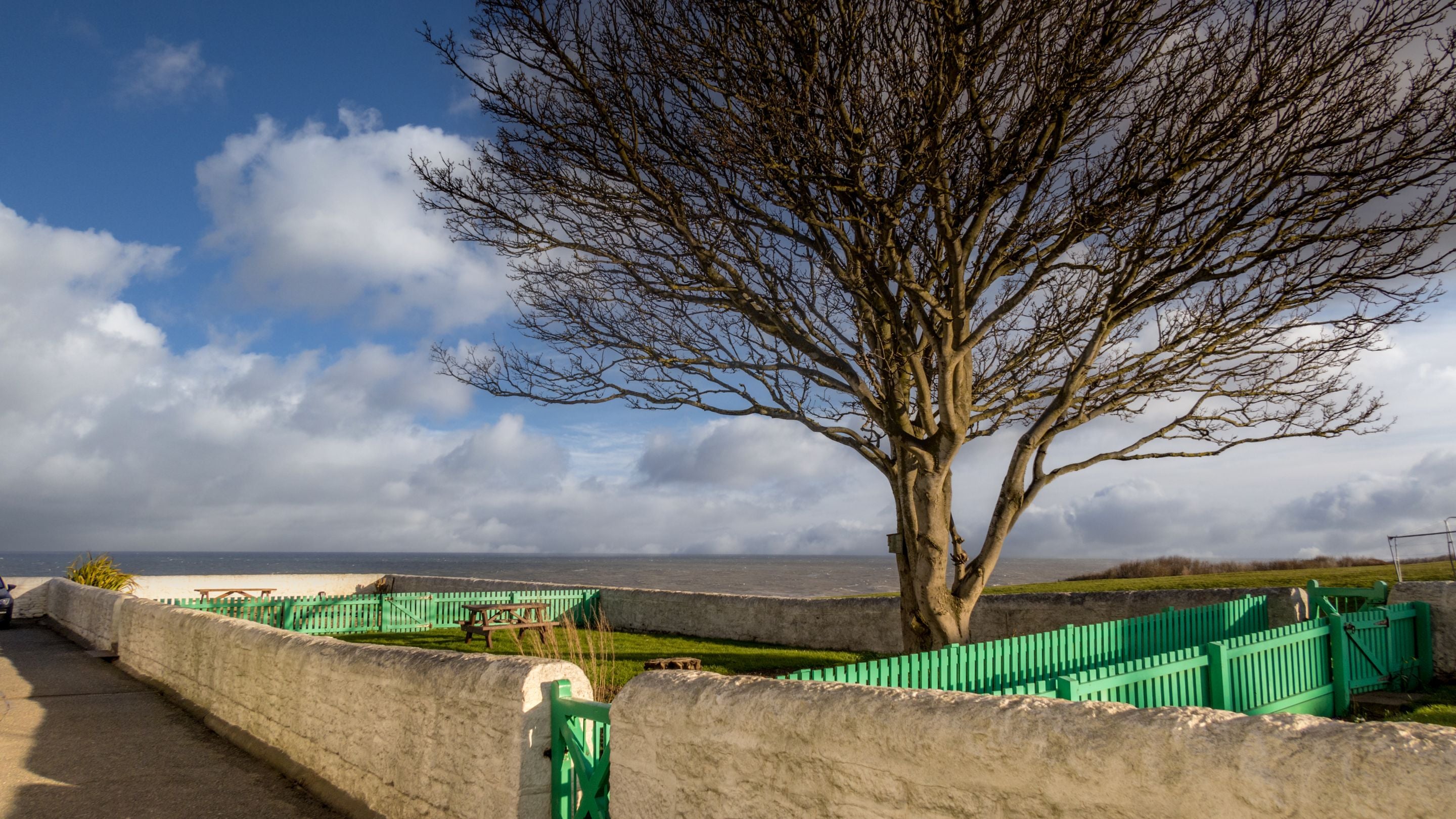 The gardens for Lighthouse Keeper's Cottage 1 and 2, Tyne and Wear