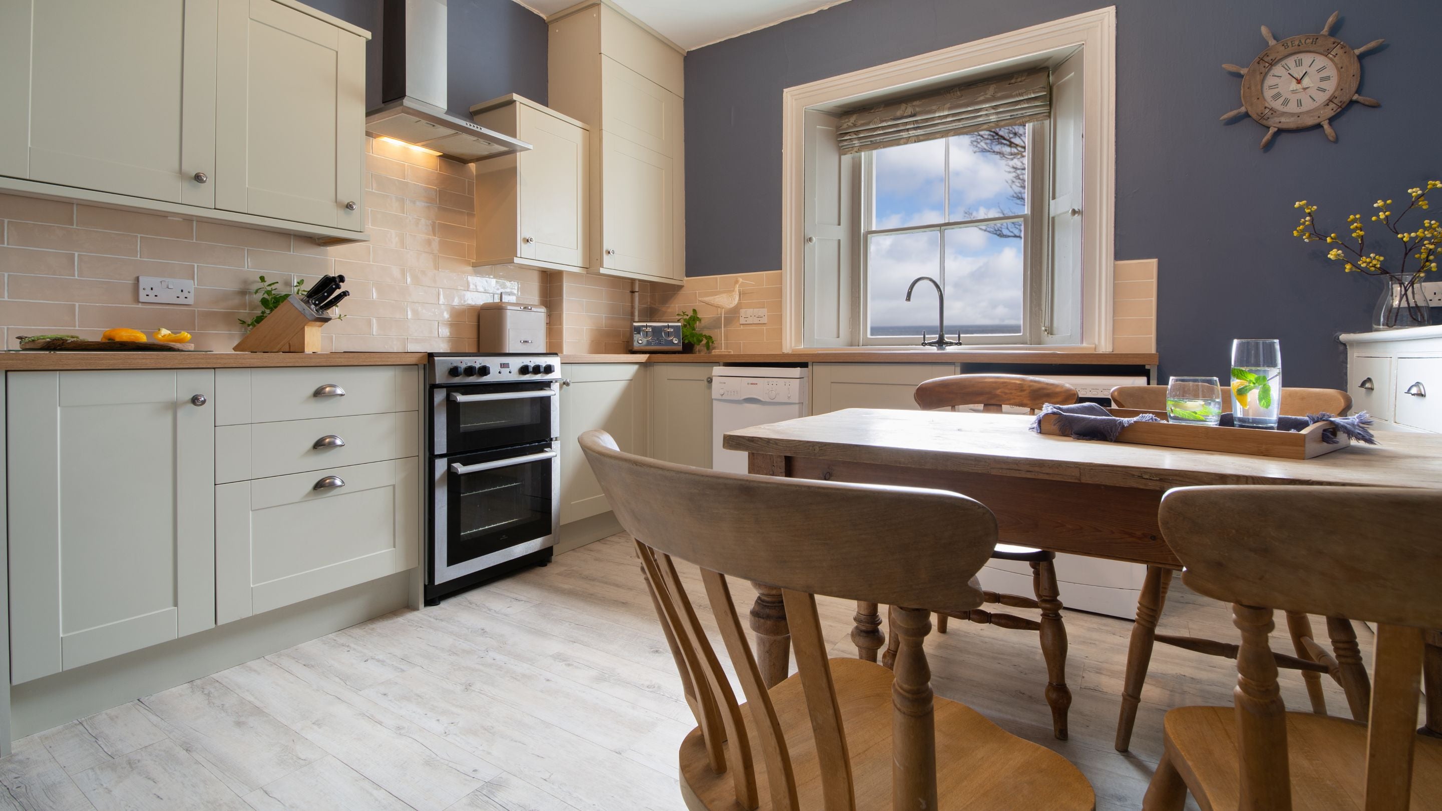 The kitchen at Lighthouse Keeper's Cottage 2, Tyne and Wear