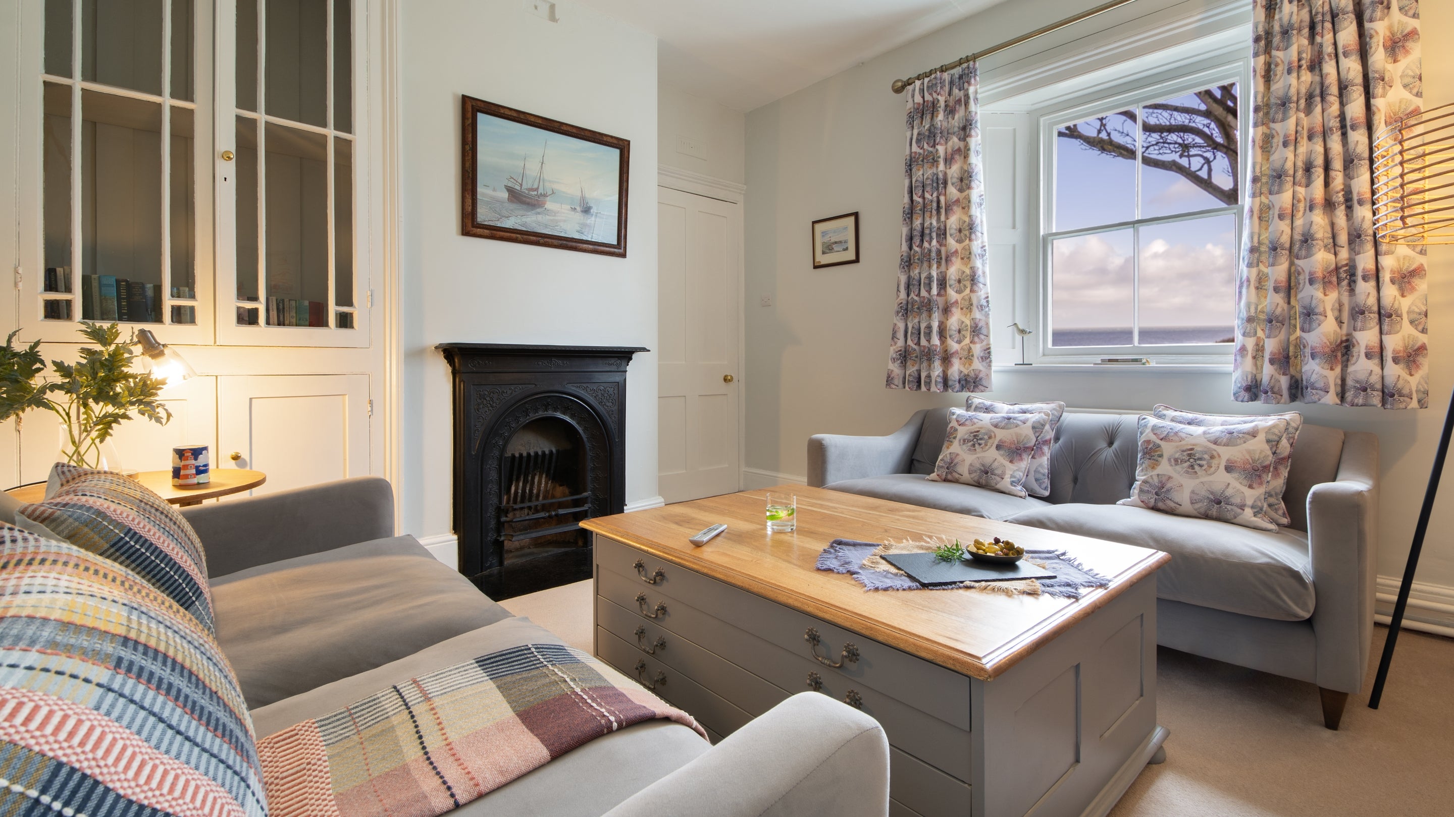 The sitting room at Lighthouse Keeper's Cottage 2, Tyne and Wear