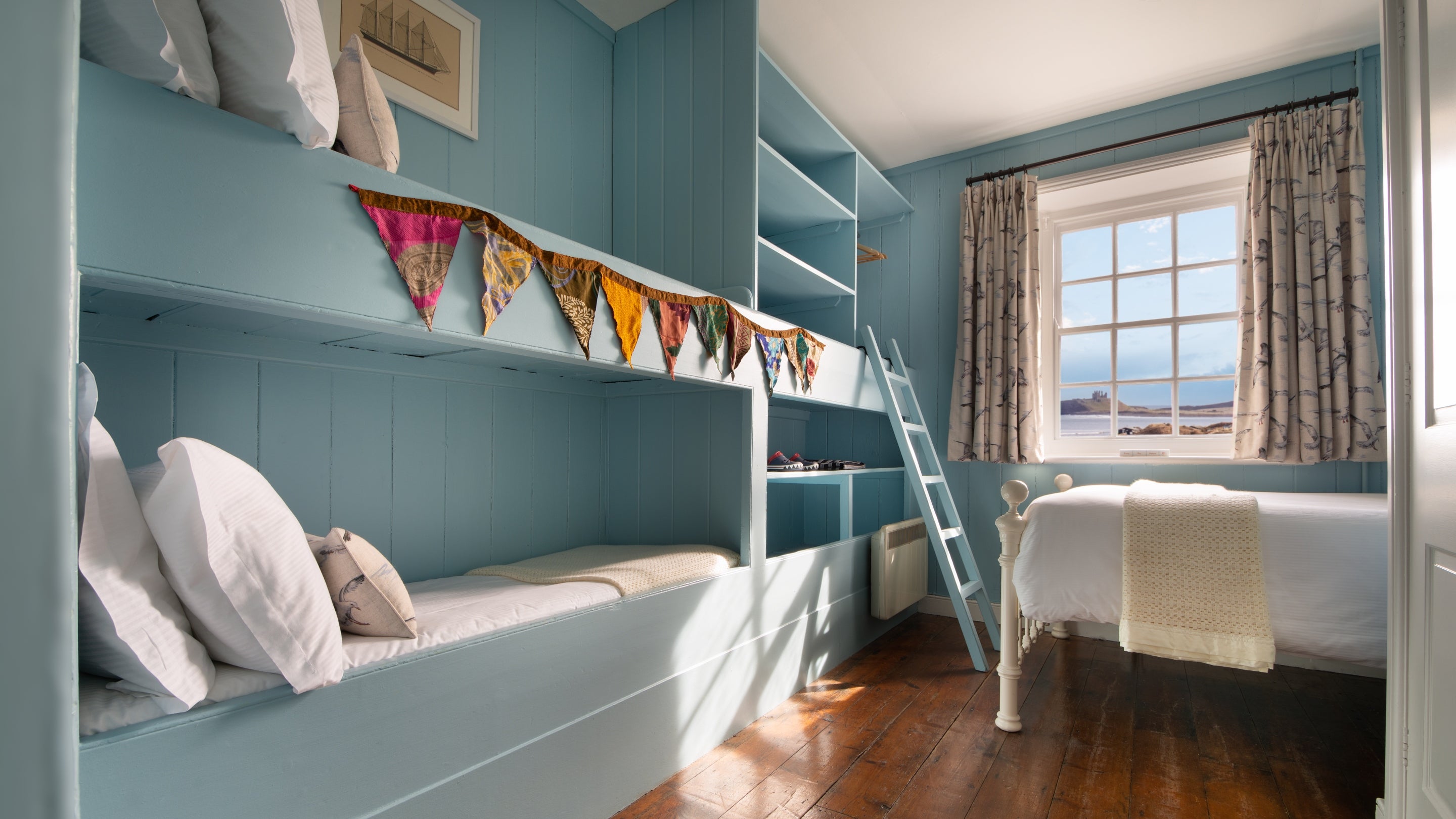 The bedroom at Lookout Cottage, Northumberland
