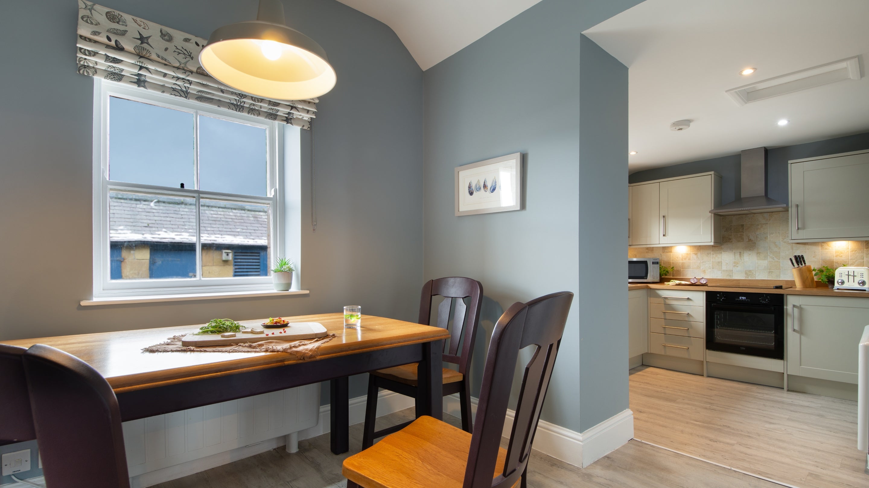 The dining room at Rockside Cottage, Northumberland