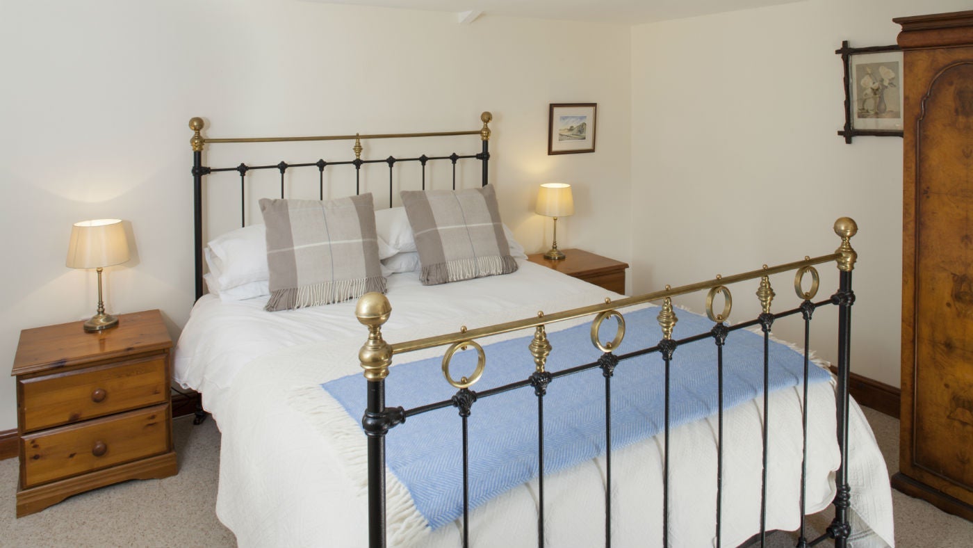 The double bedroom at Springwell Cottage, nr Hexham, Northumberland