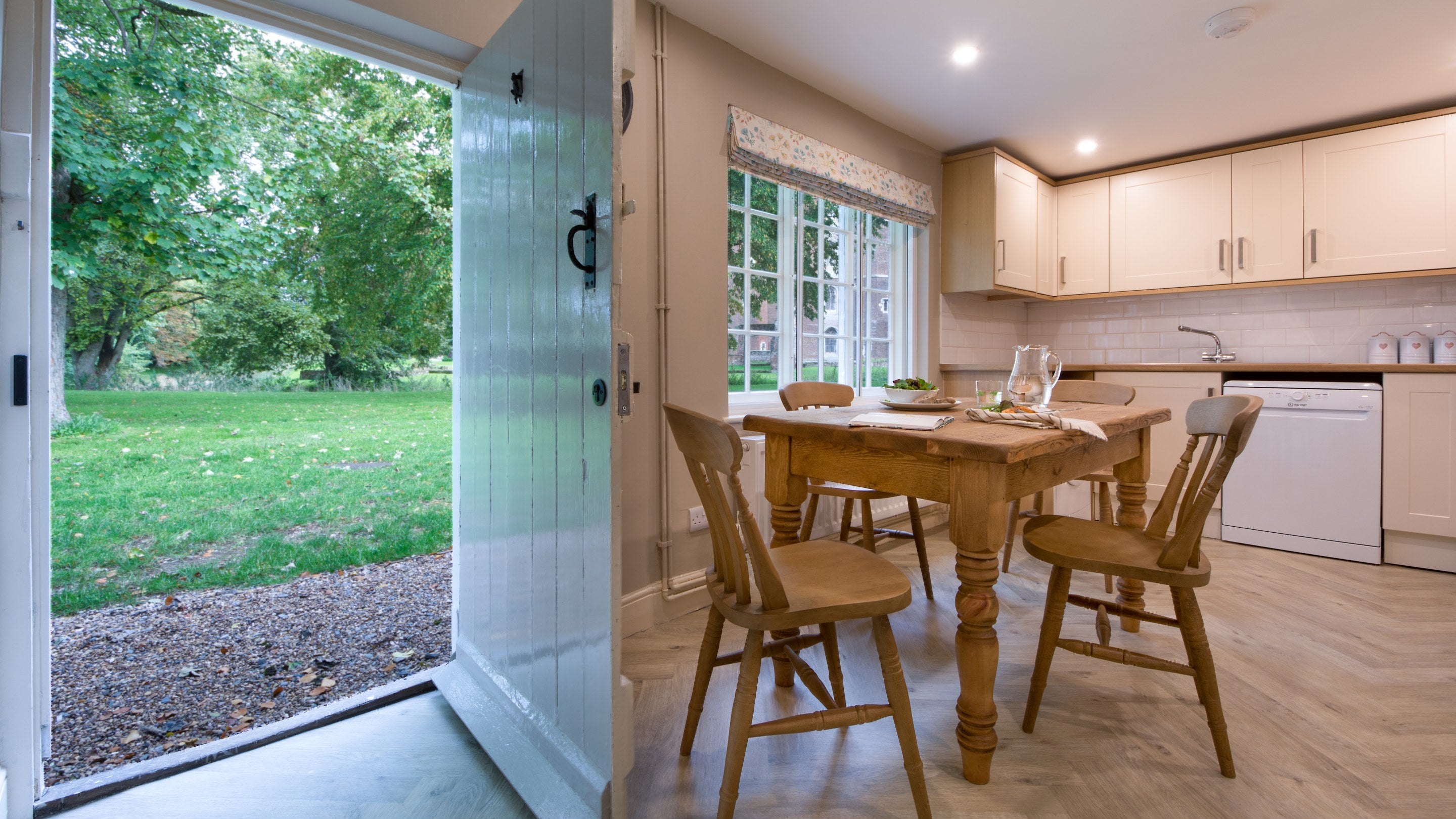 The table in the kitchen at 1 Castle Cottage, Lincolnshire