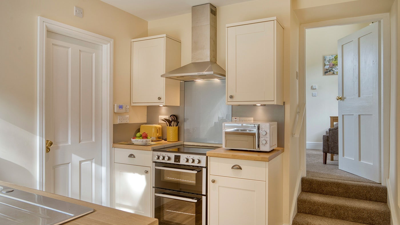 The kitchen at Carburton Lodge South, Clumber Park, Nottinghamshire