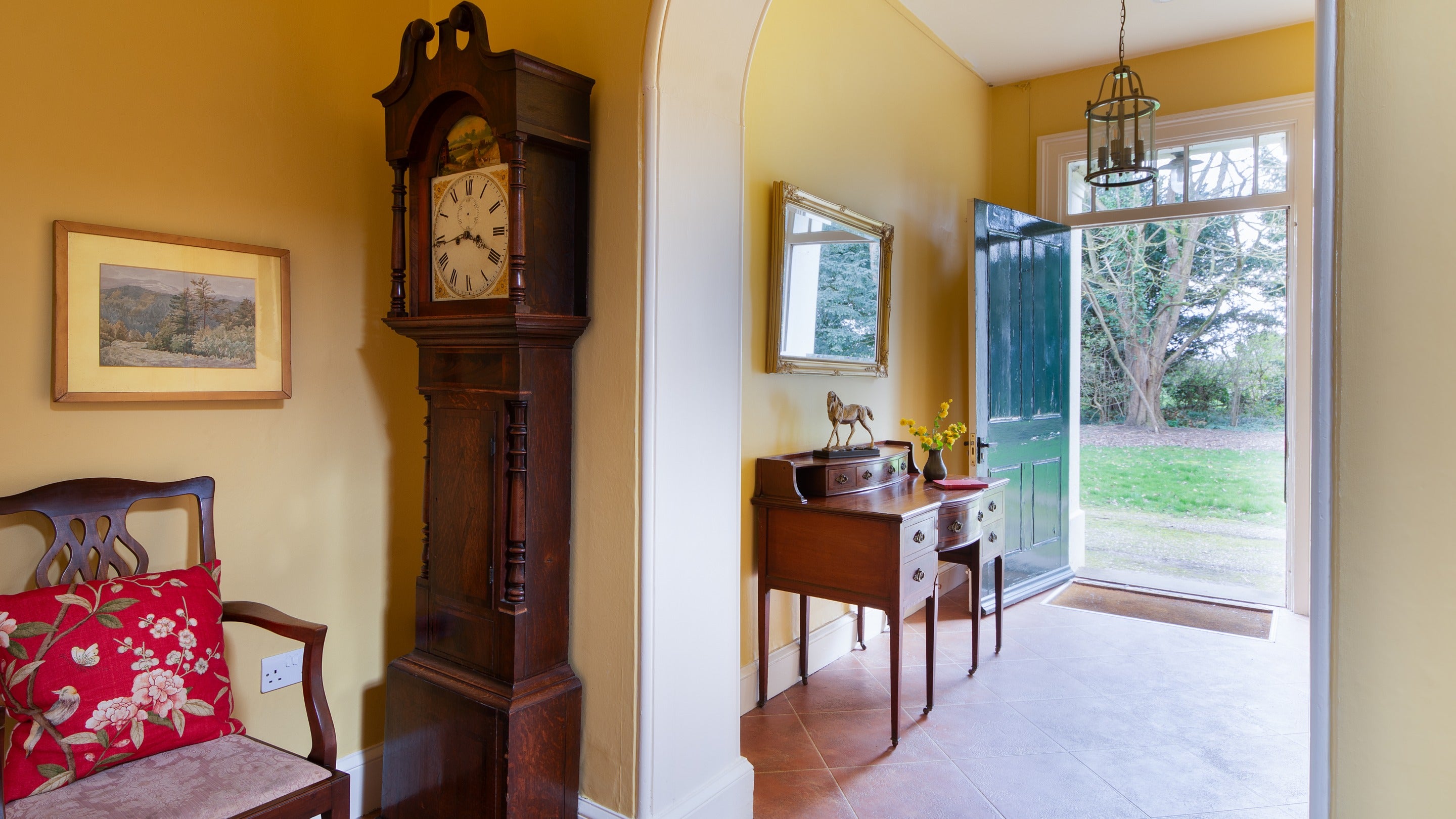 The entrance hall at Gunby Old Rectory, Lincolnshire