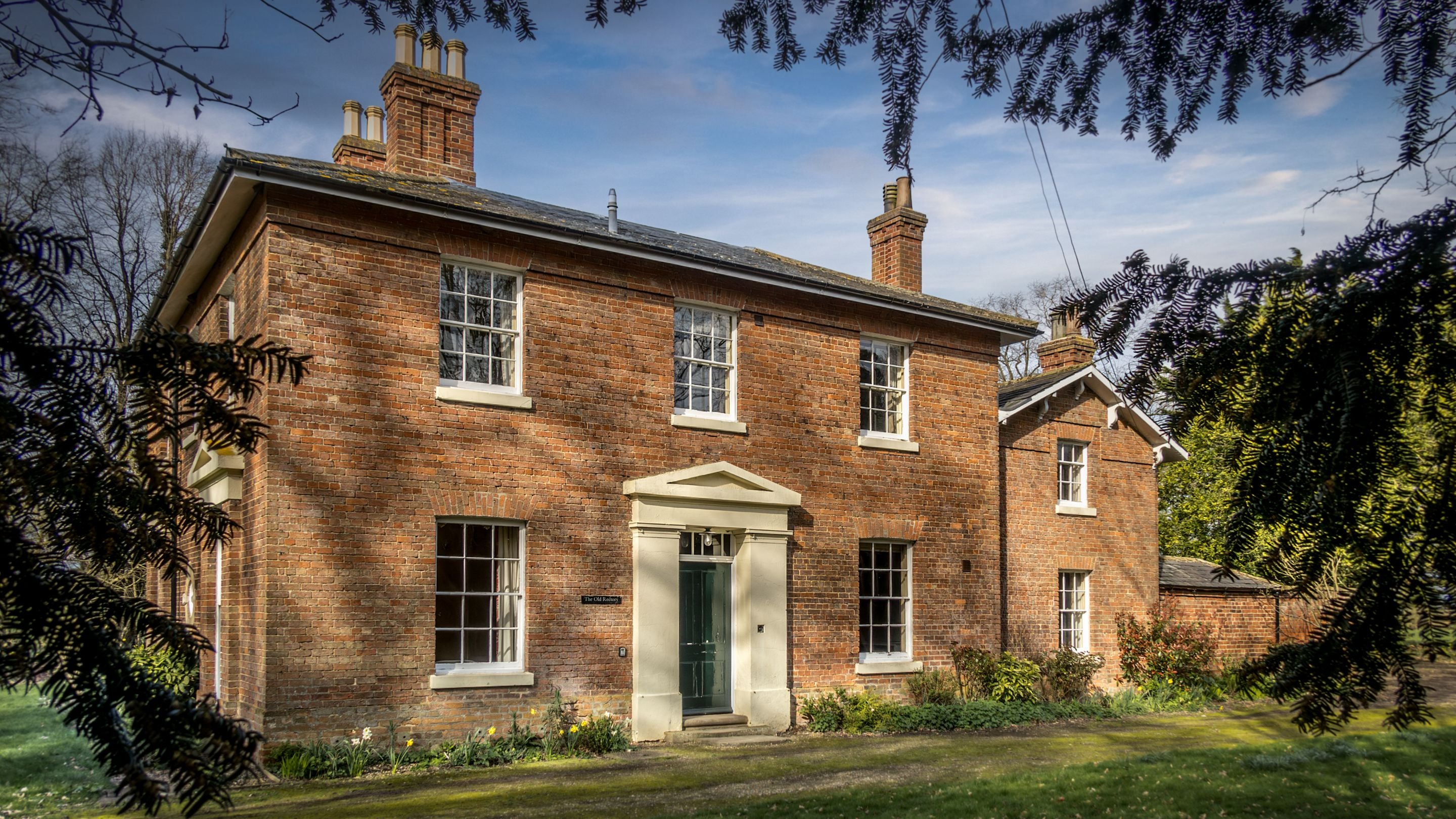 The front of Gunby Old Rectory, Lincolnshire
