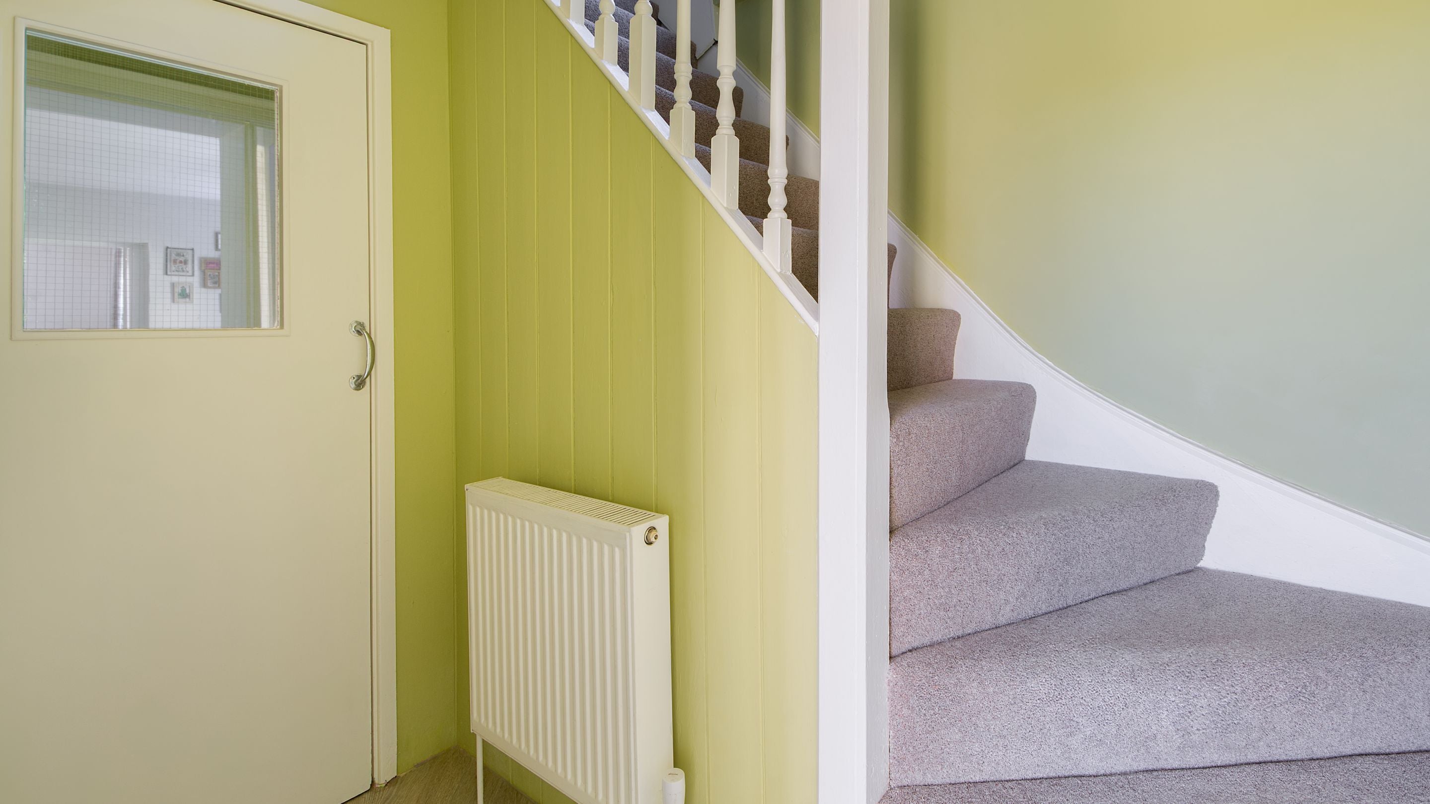 The hall and stairs at Kitchen Garden Cottage, Nottinghamshire