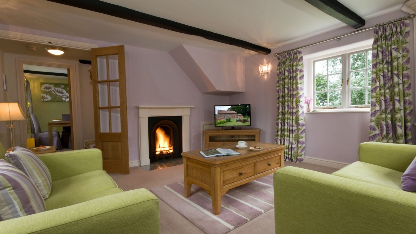 The sitting room at Orchard Cottage, Gunby Hall, nr Skegness, Lincolnshire