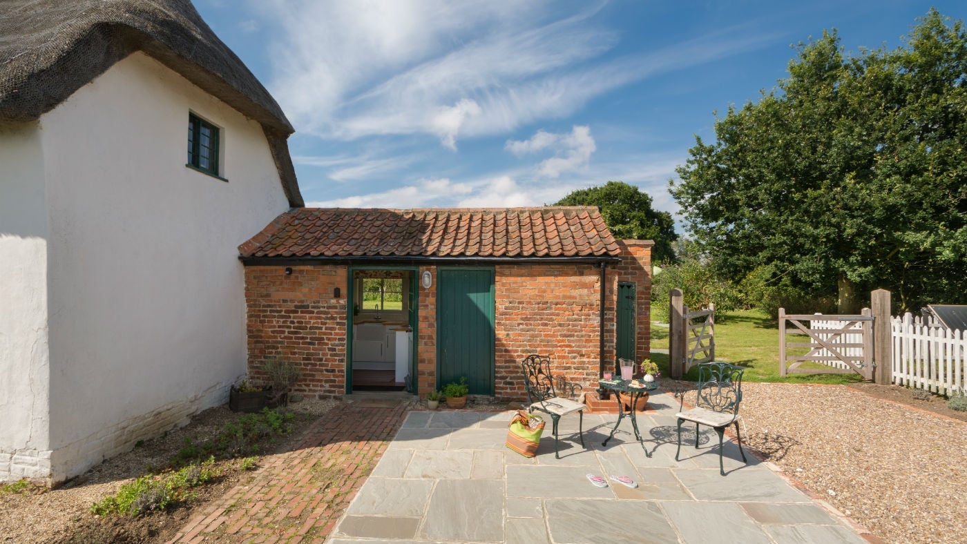 The rear of Whitegates Cottage, nr Skegness, Lincolnshire 