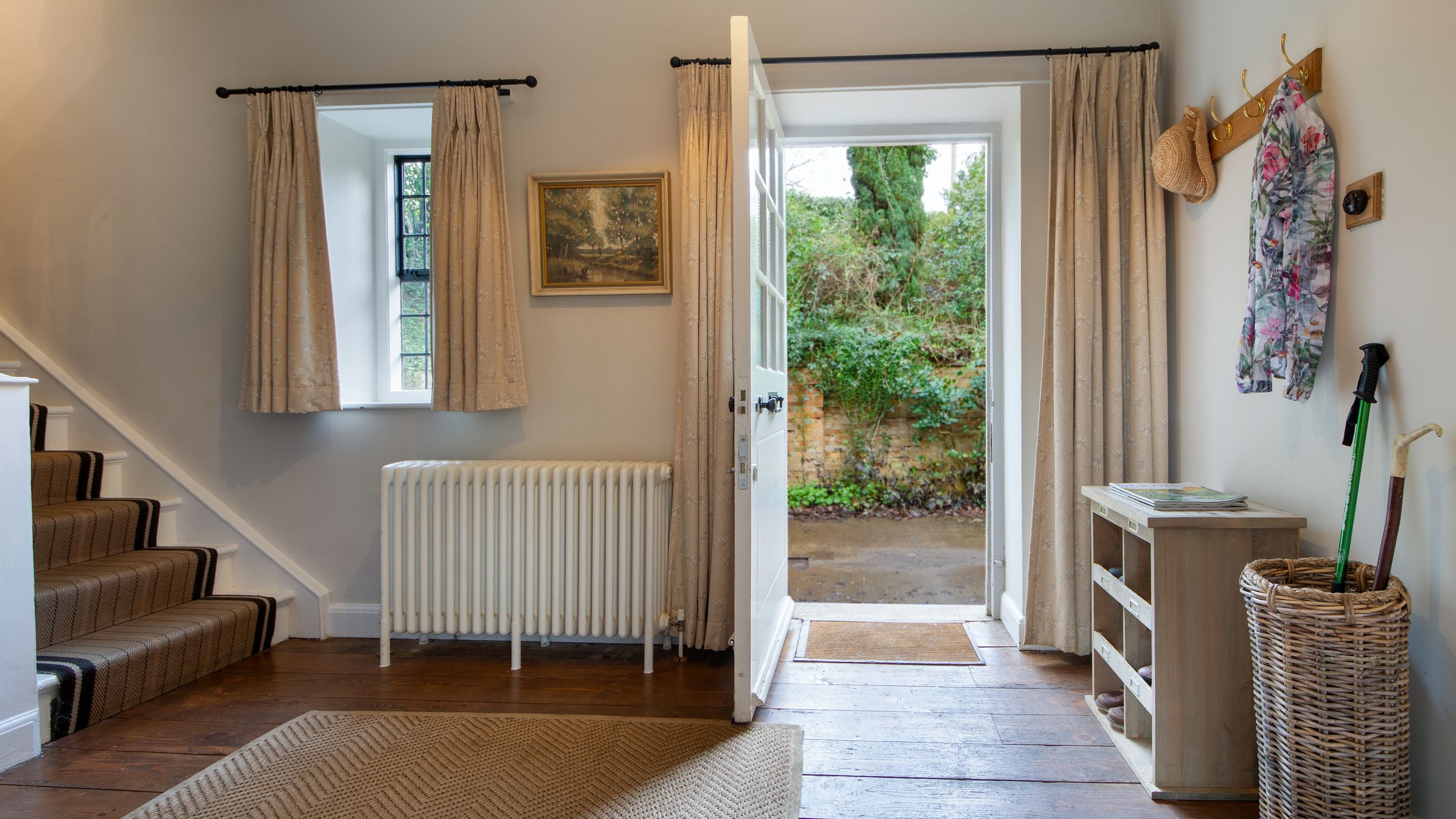 The hallway at Bog Cottage, Oxfordshire