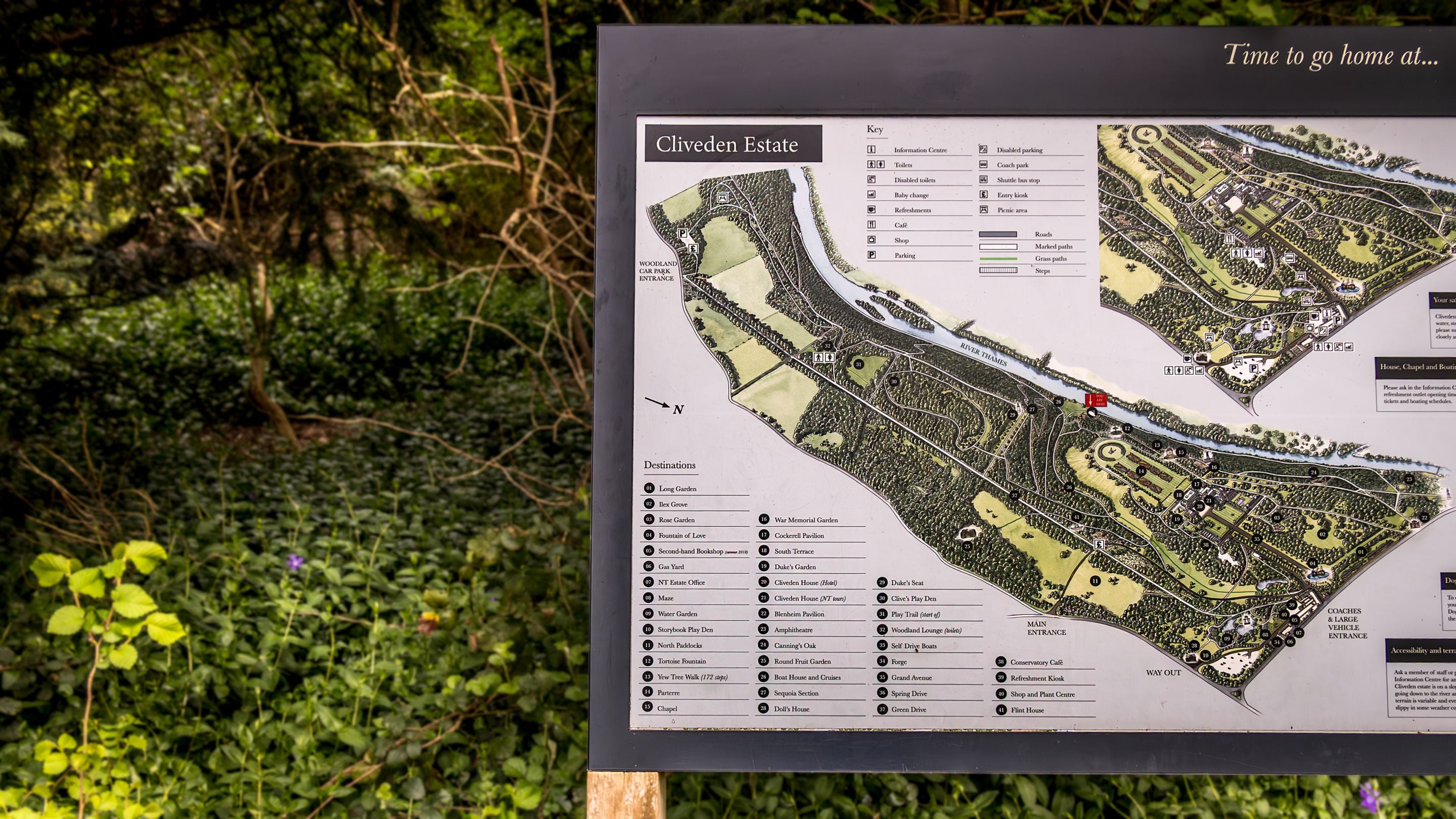 Map of the estate at Cliveden, Berkshire