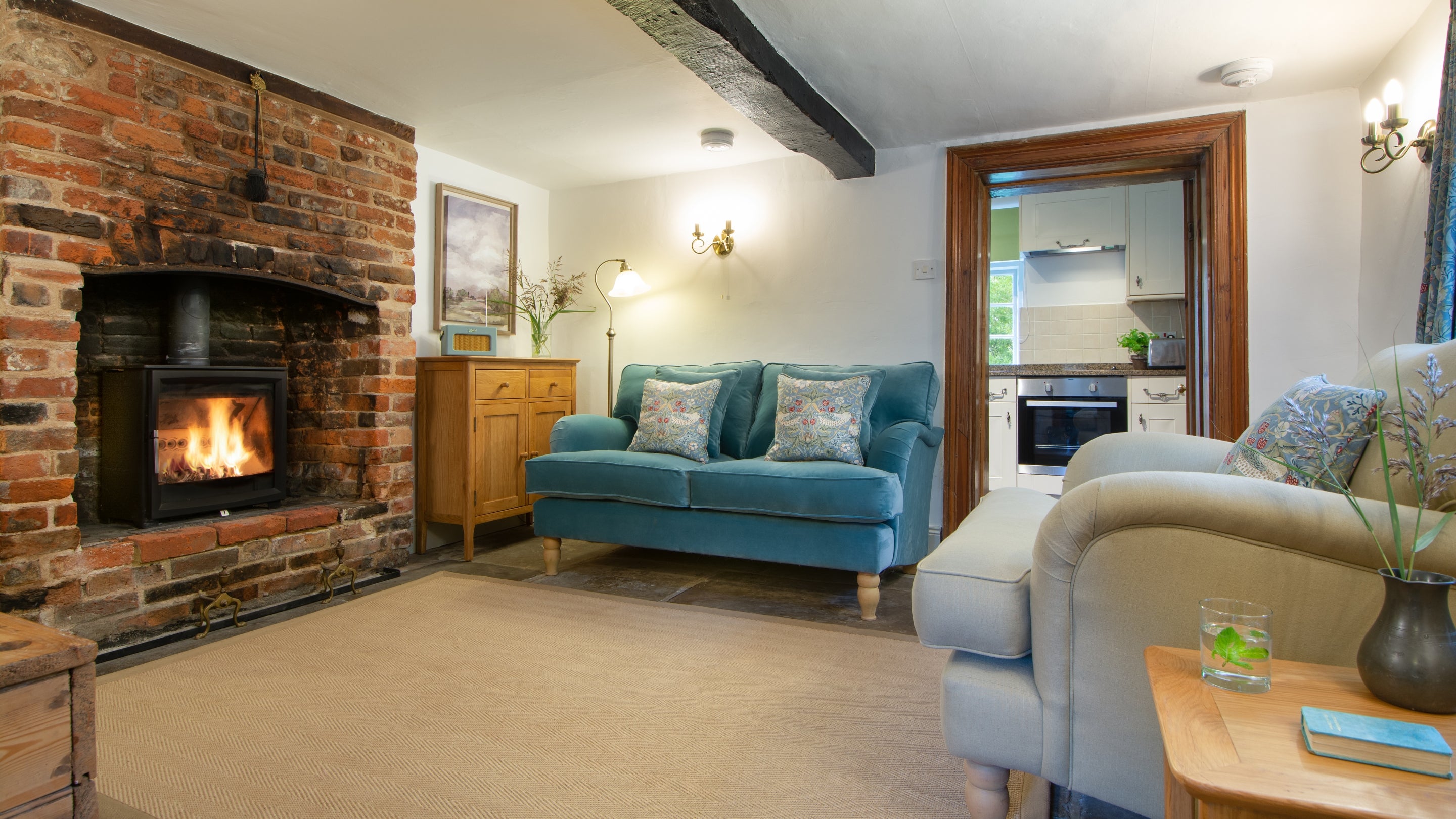 The sitting room at Lock Cottage, Oxfordshire