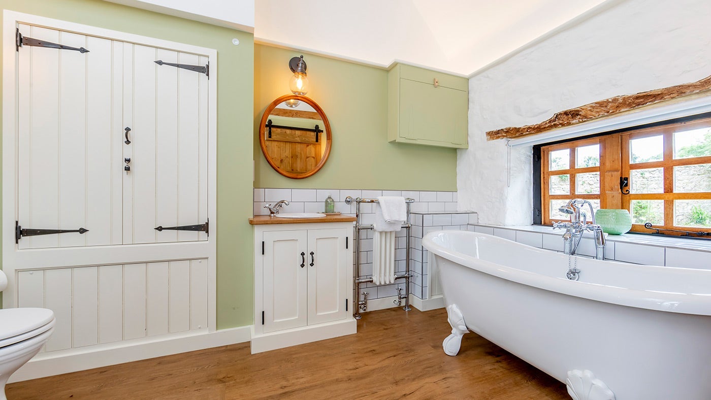 The bathroom area at Old Slaughter House, Oxfordshire