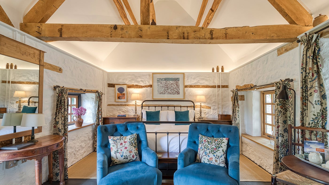 The sleeping area of Old Slaughter House, Oxfordshire