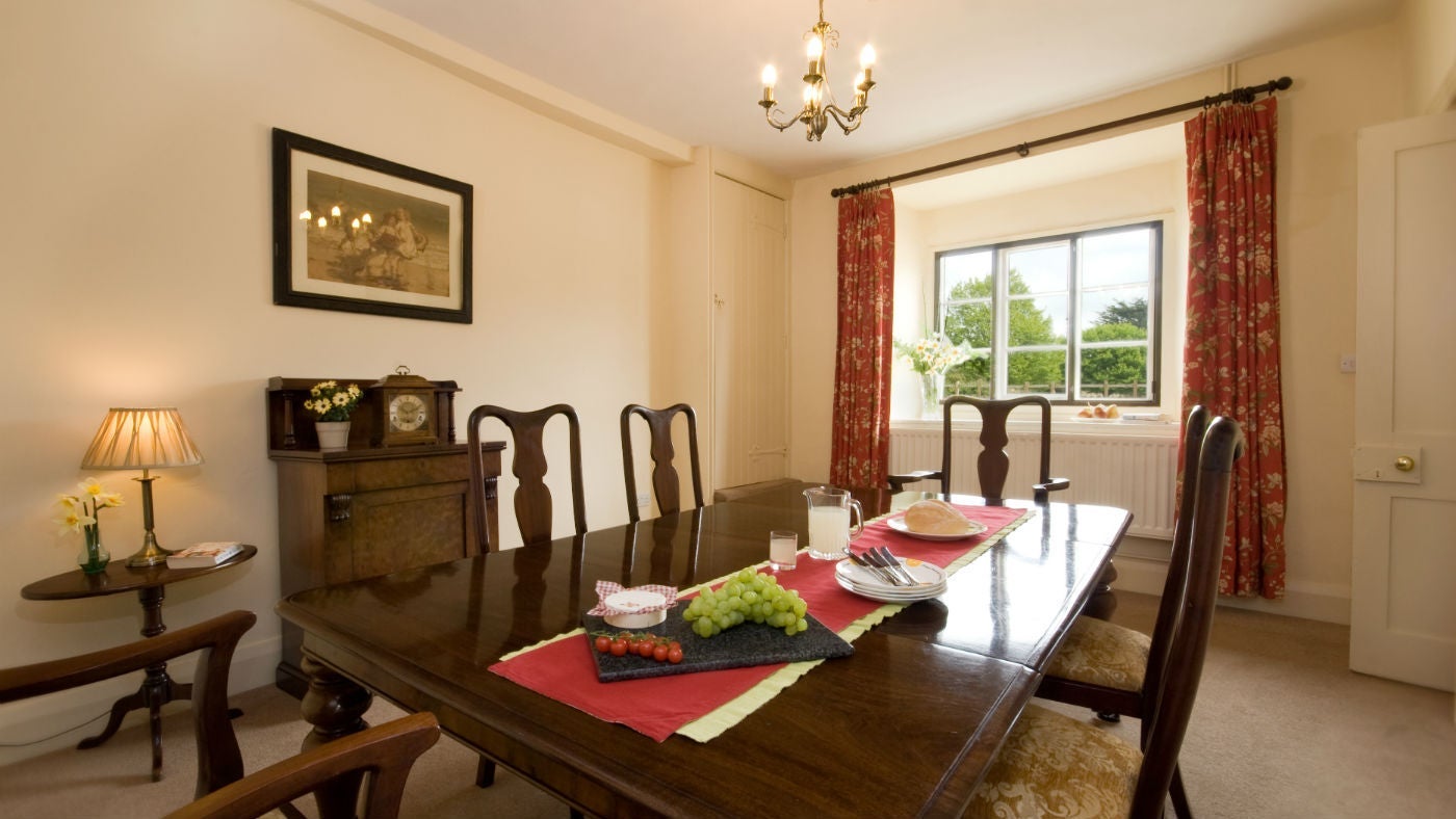 The dining area at 4 Stable Yard Cottage, nr Chesterfield, Derbyshire