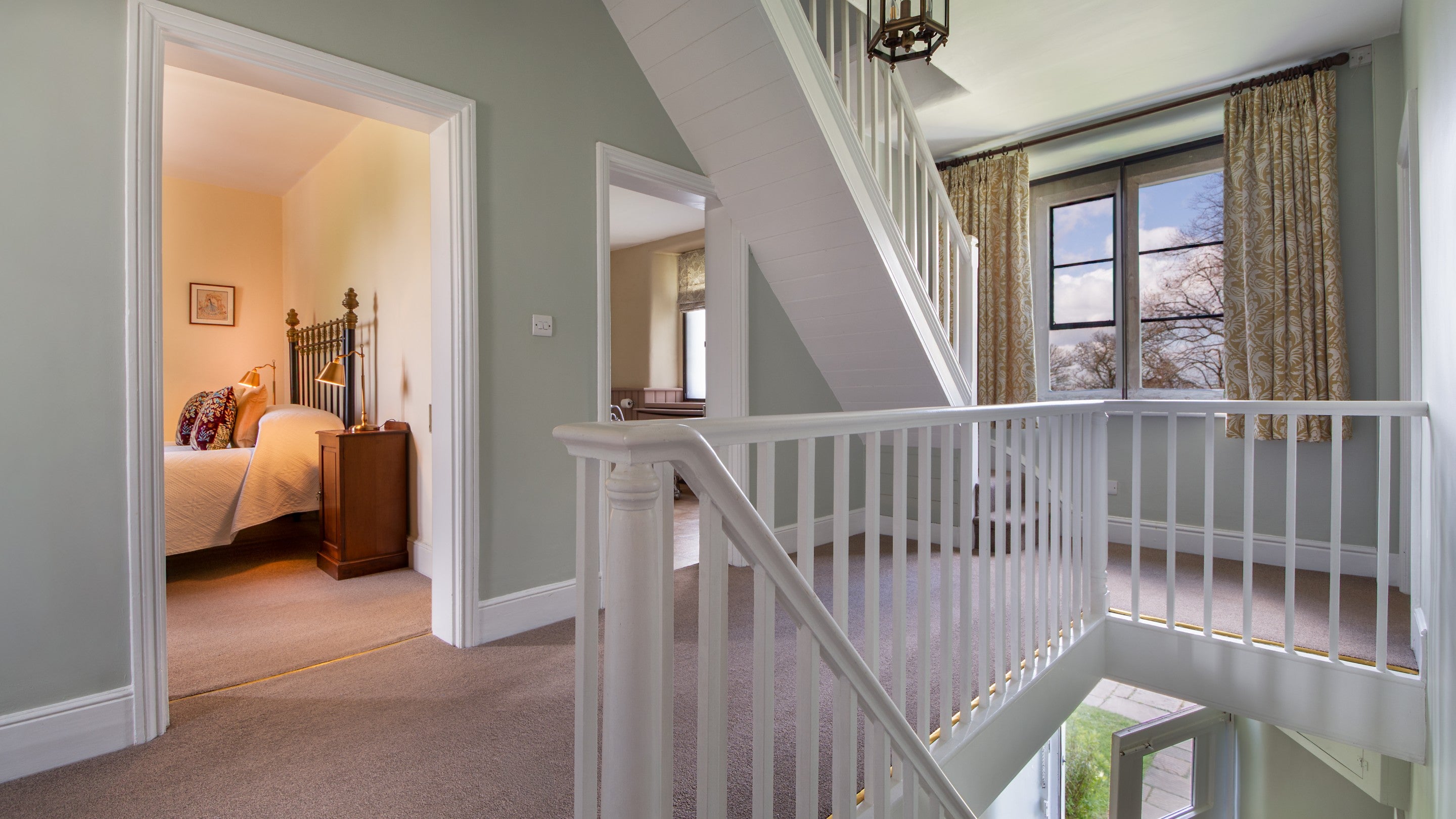 The landing on the first floor of 6 High Hazels, Derbyshire