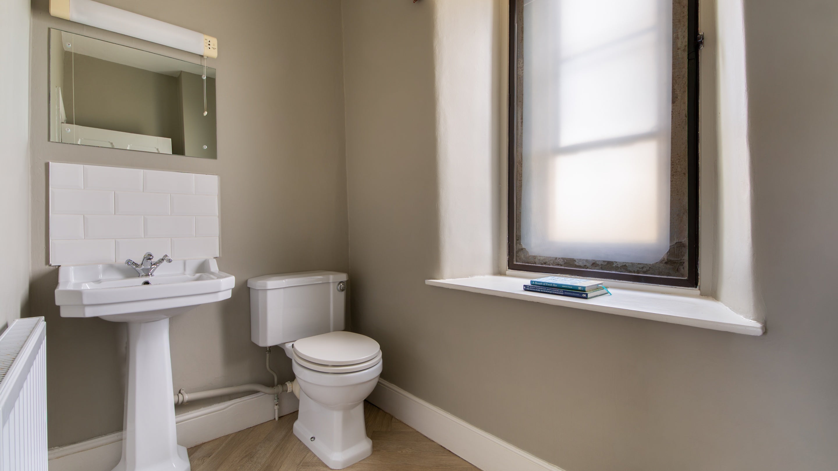 The first-floor toilet at 6 High Hazels, Derbyshire