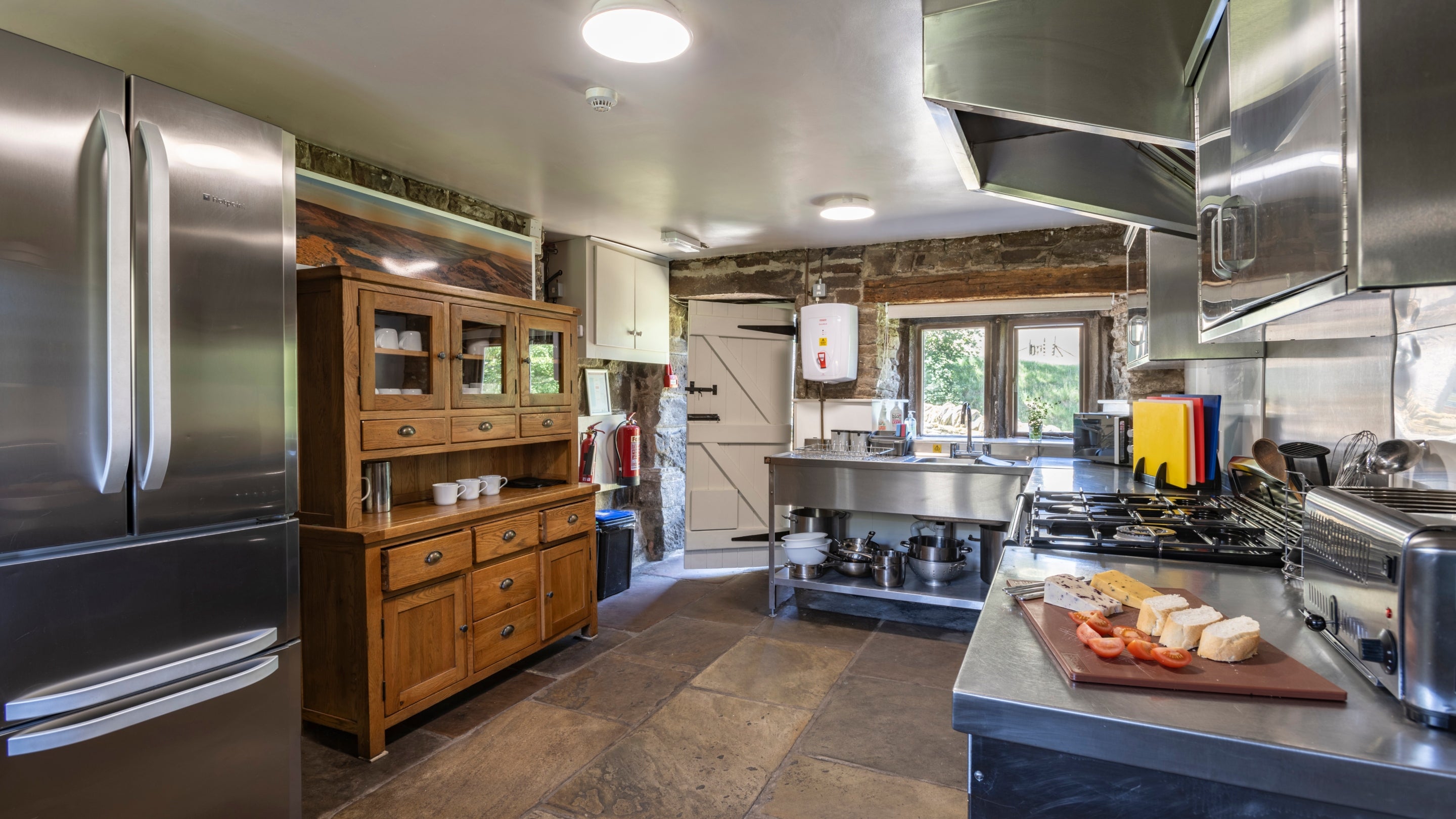 The kitchen at Dalehead Bunkhouse, Derbyshire