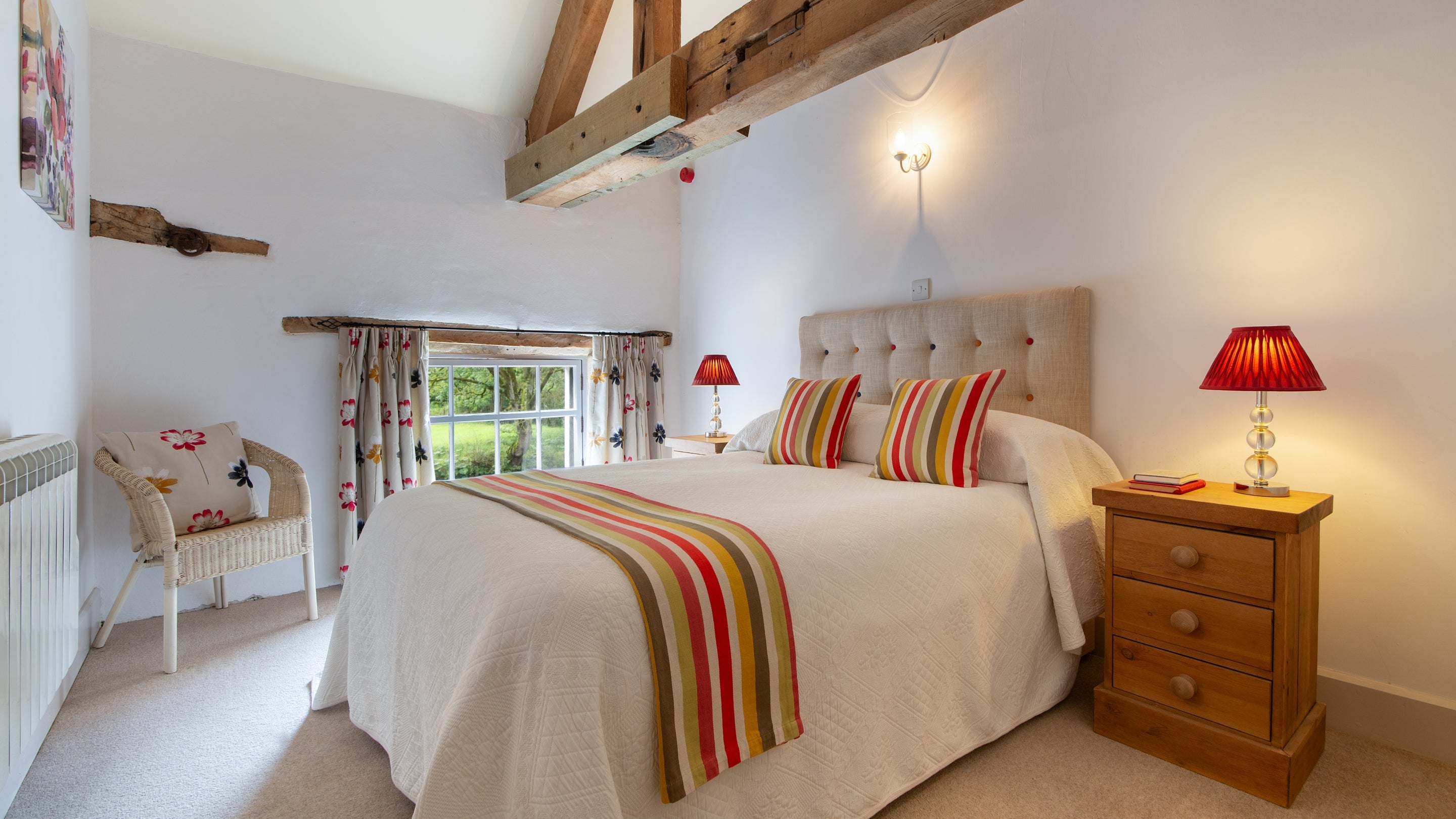 The double bedroom at Darfar, Derbyshire