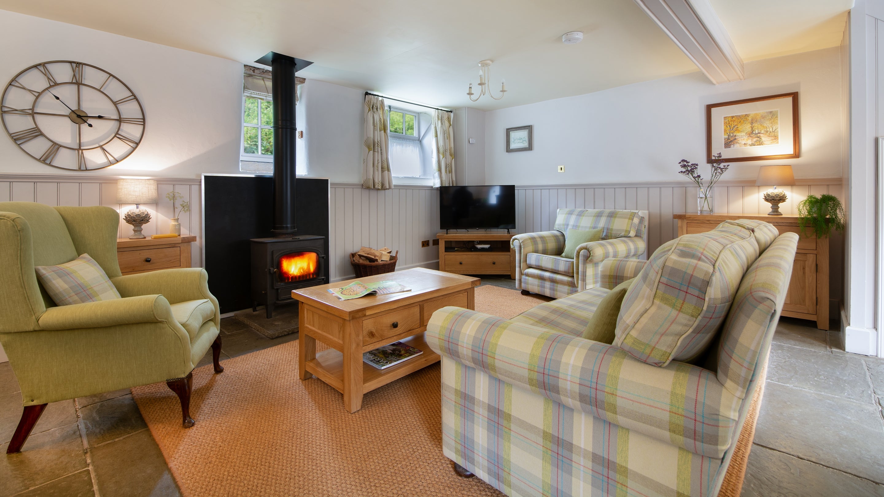 The sitting area at Darfar, Derbyshire