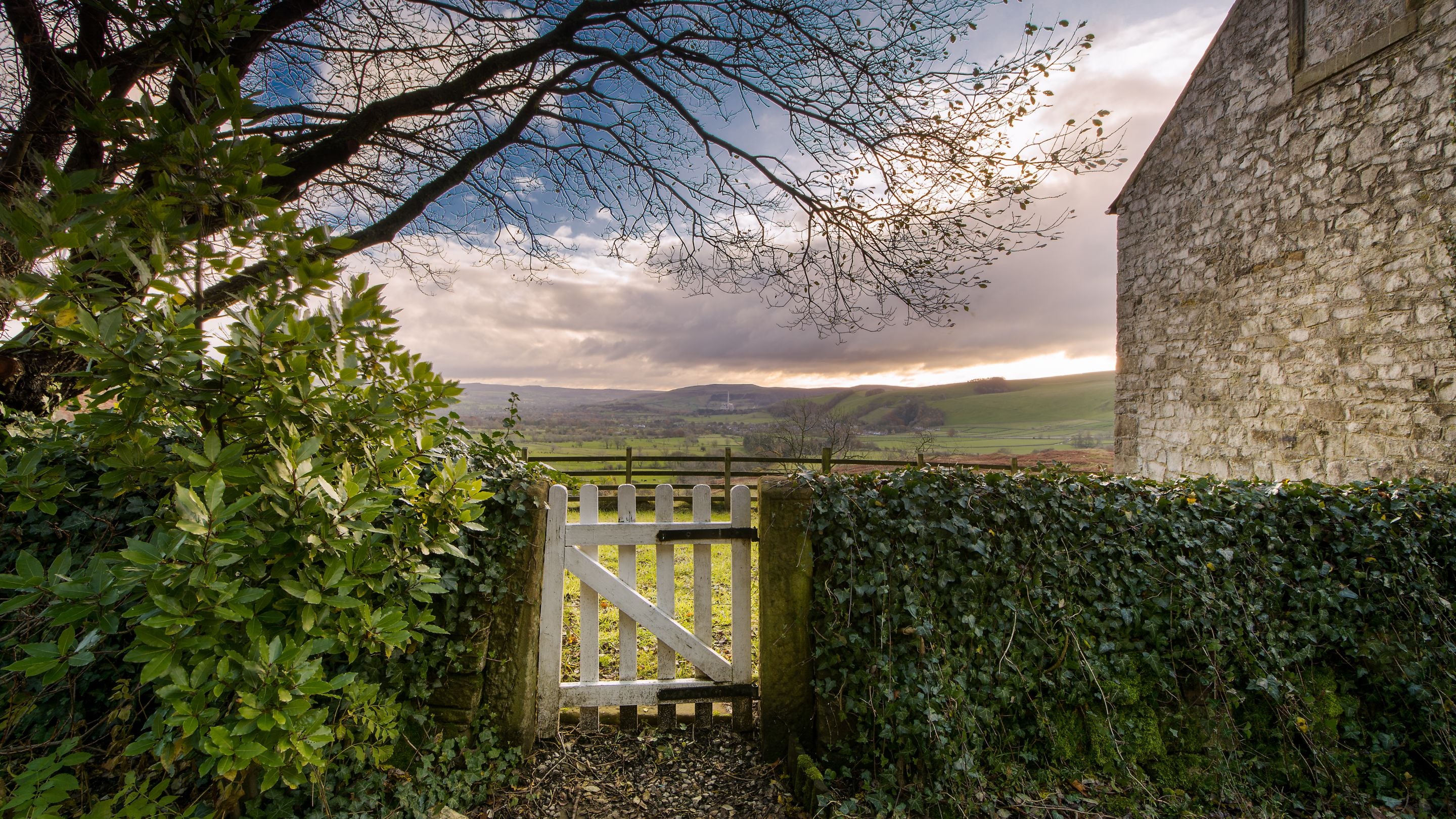 The view from the gate at Mam Farm, Derbyshire