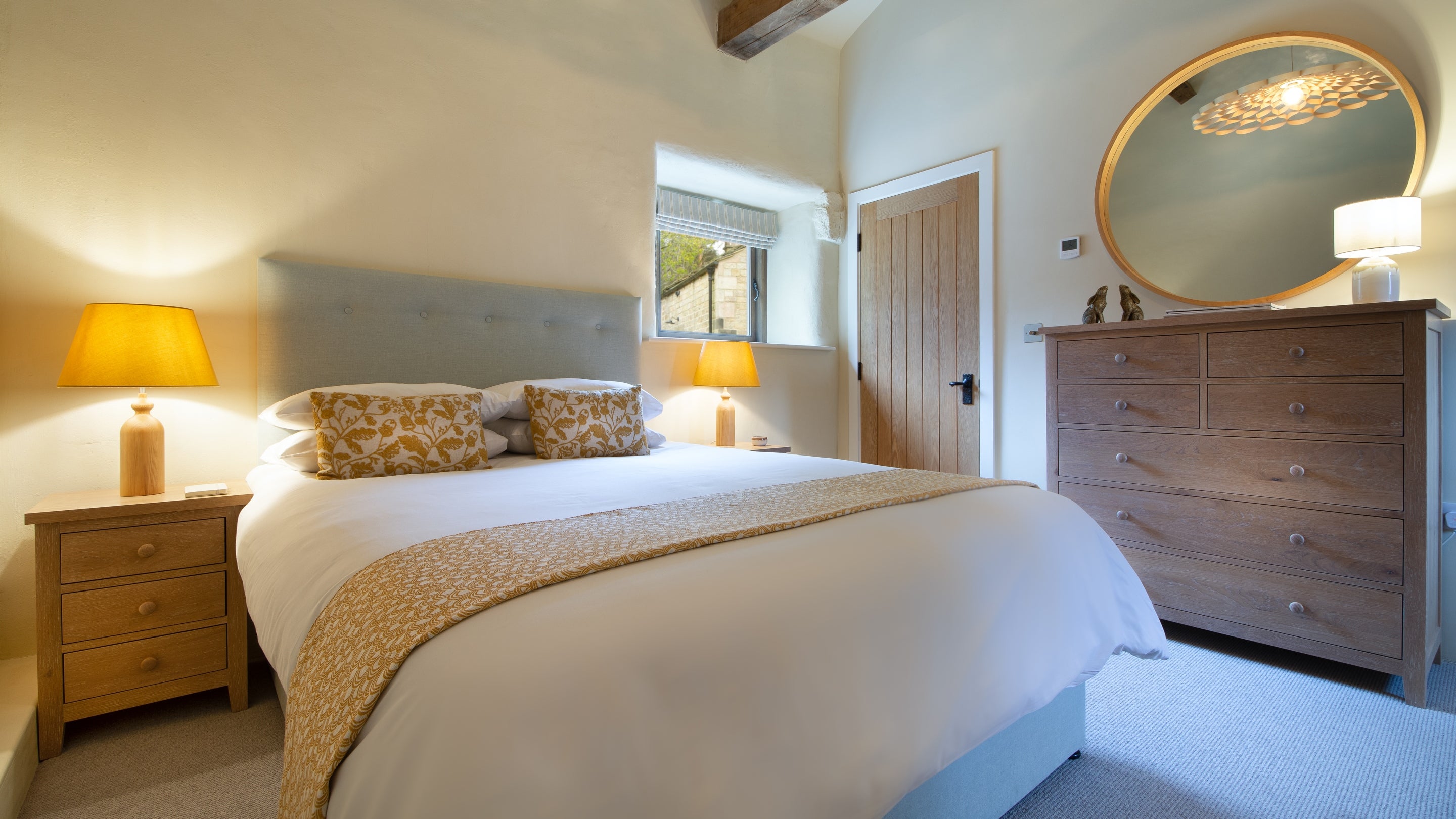 The double bedroom at Millstone Barn, Derbyshire
