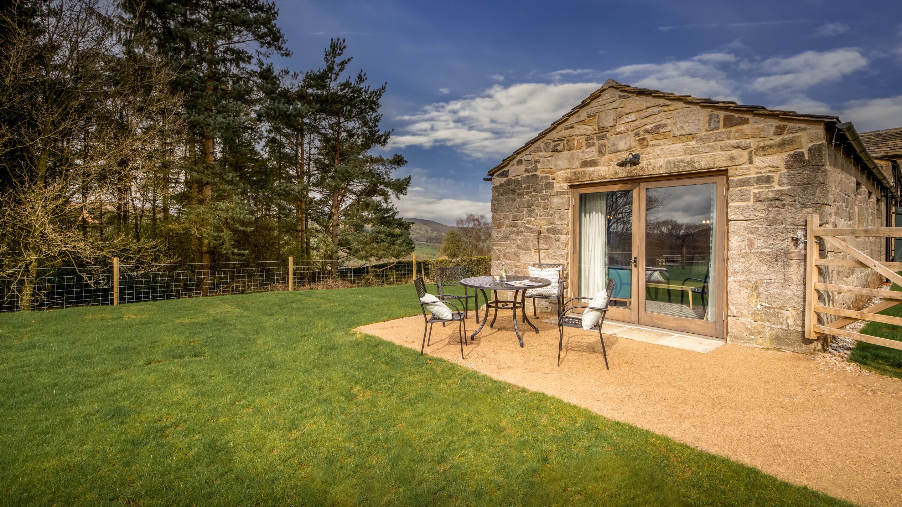 The garden at Millstone Barn, Derbyshire