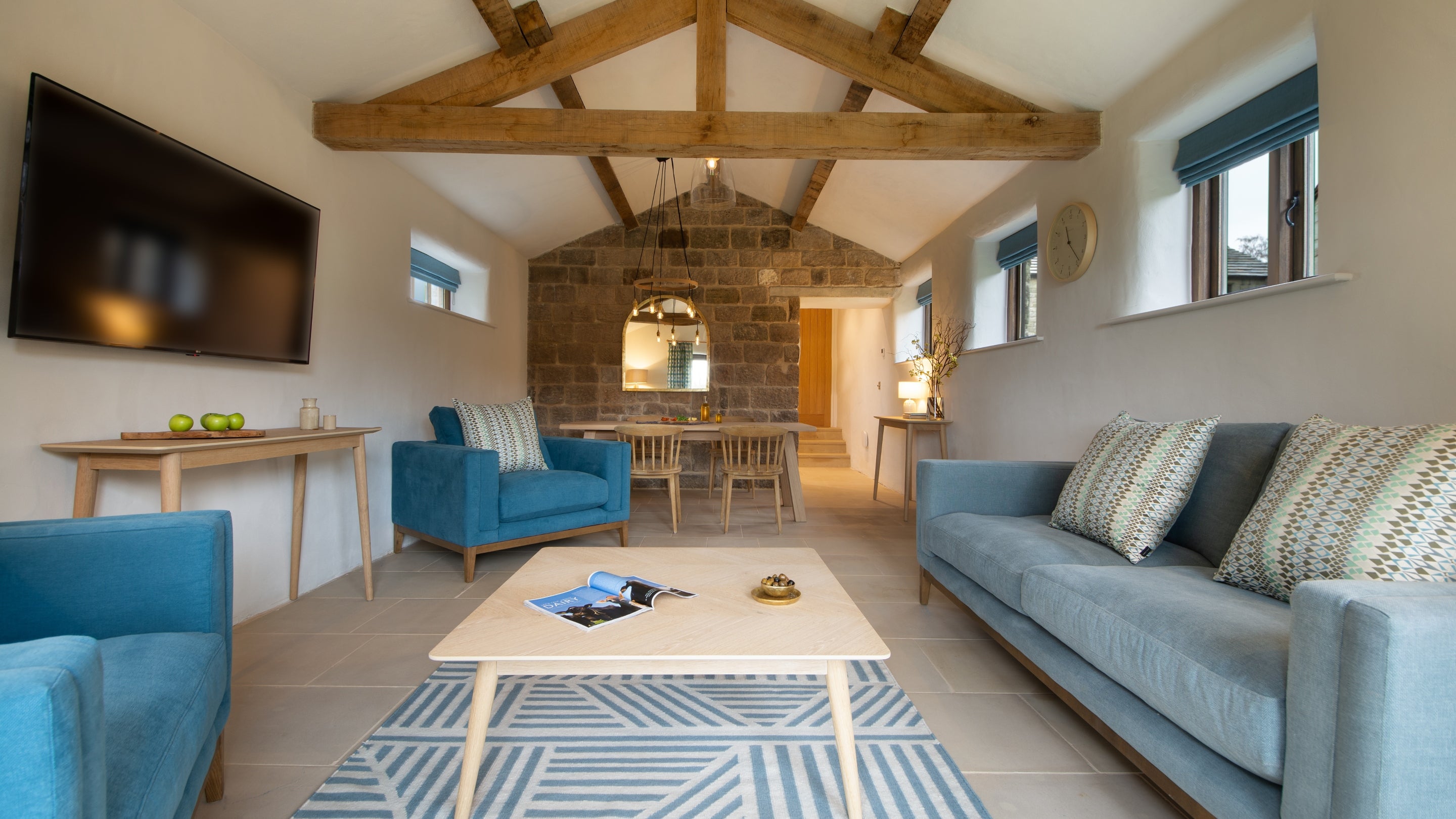 The sitting room at Millstone Barn, Derbyshire