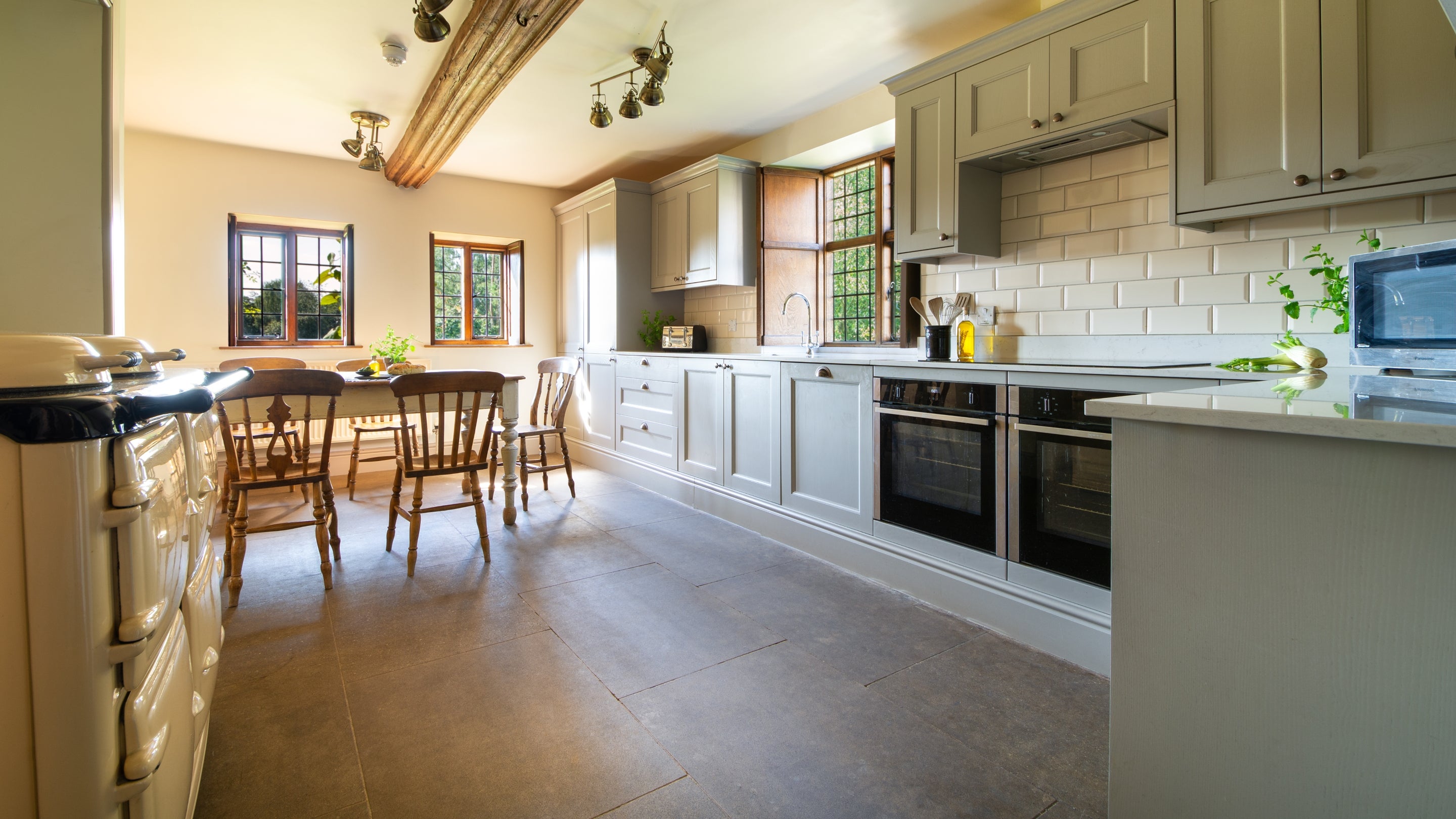 The kitchen at Norbury Manor, Derbyshire