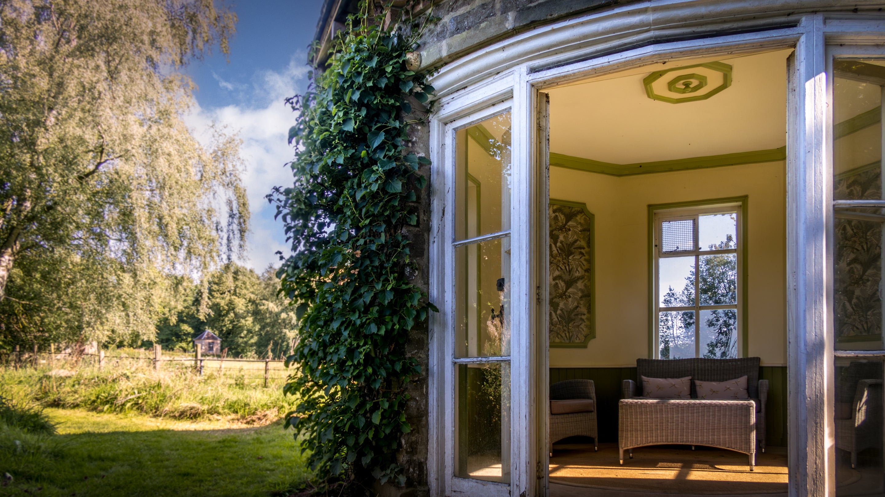 The summerhouse at Norbury Manor, Derbyshire