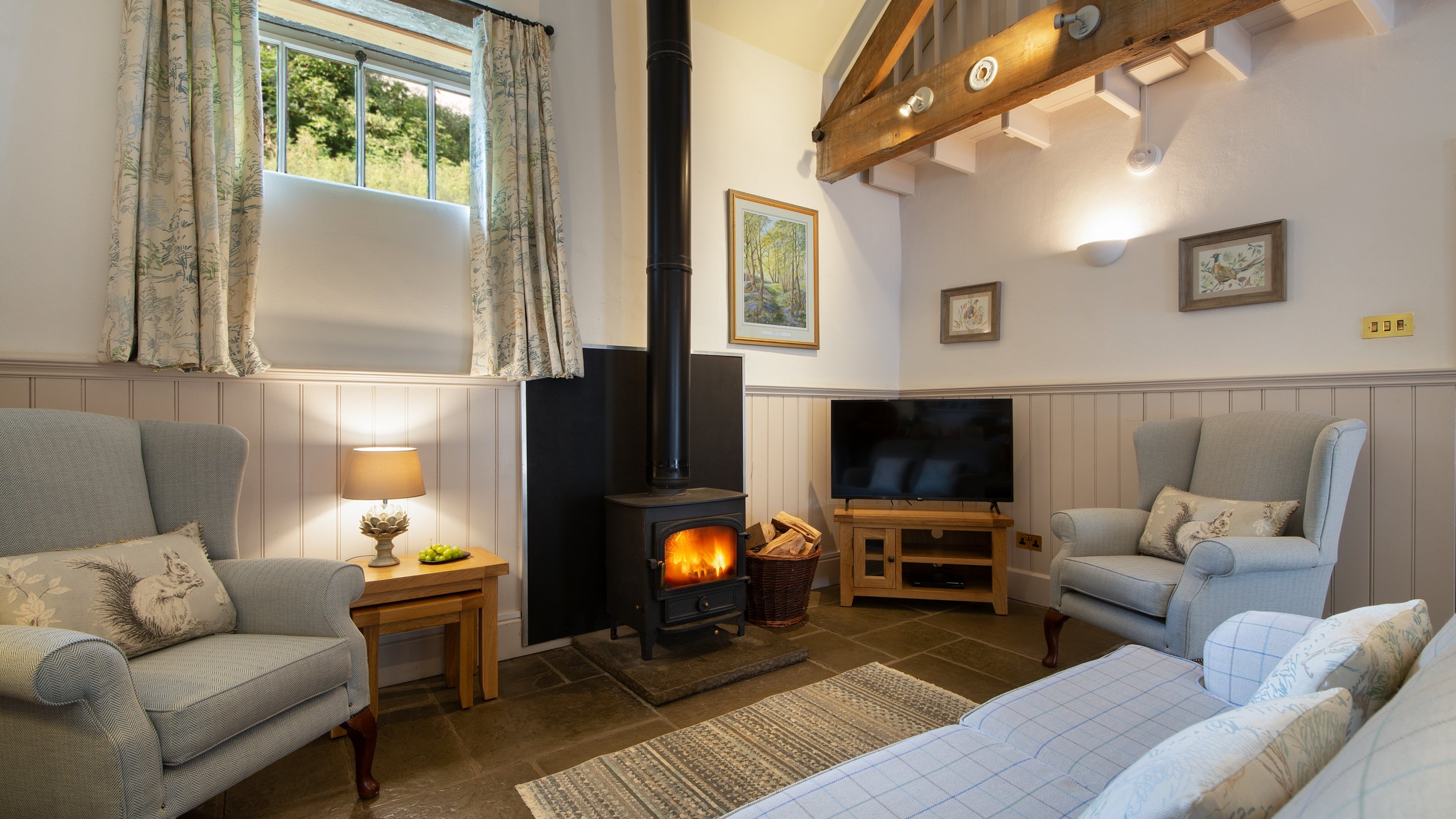 The sitting area at Redhurst, Derbyshire