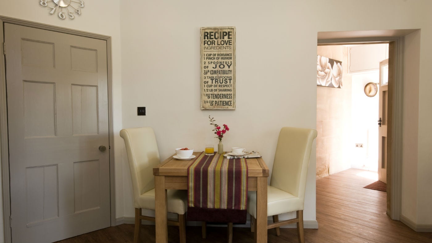 The kitchen at Rowthorne Lodge, Hardwick Hall, nr Chesterfield, Derbyshire