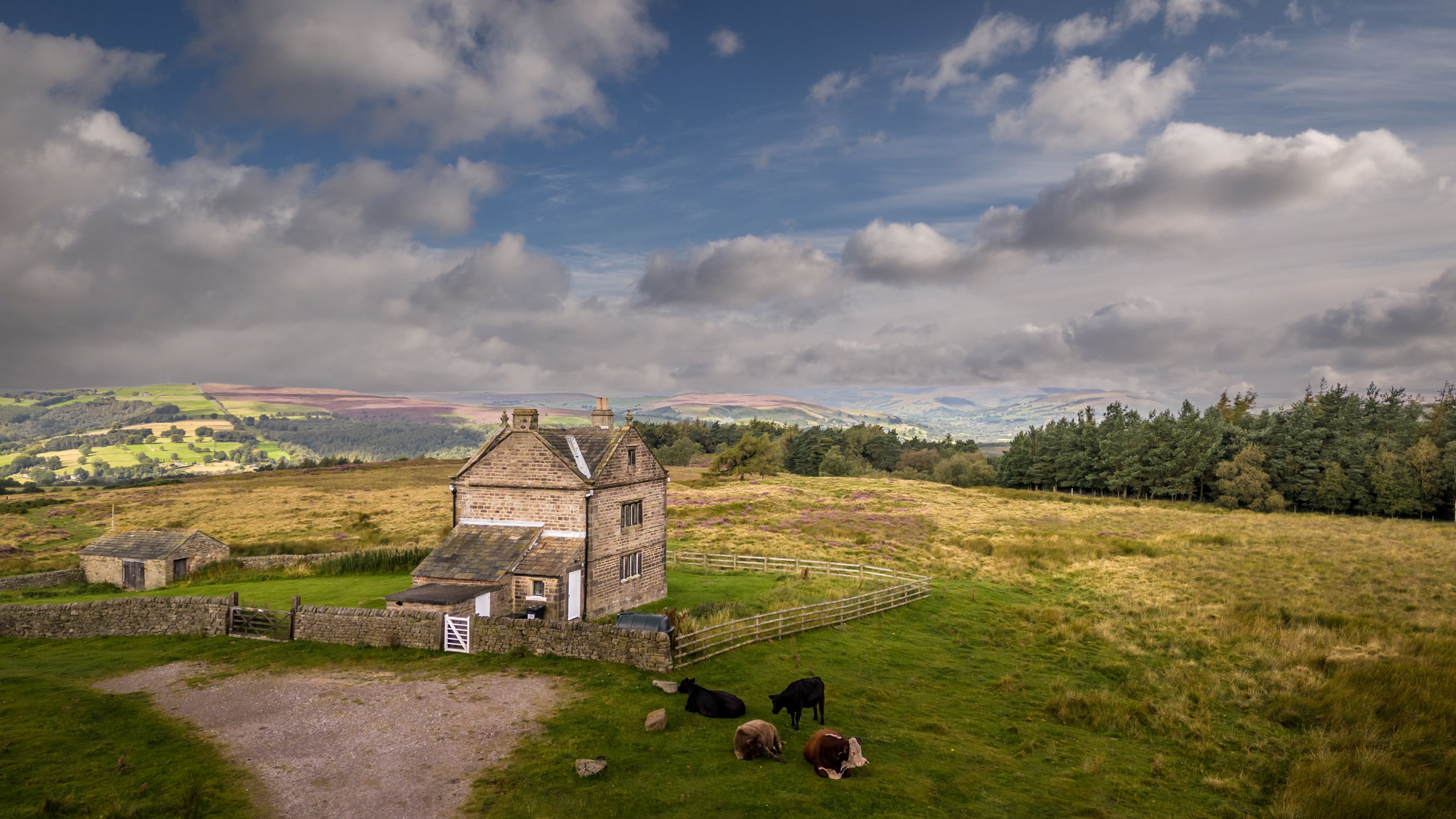 The exterior of White Edge Lodge, Derbyshire