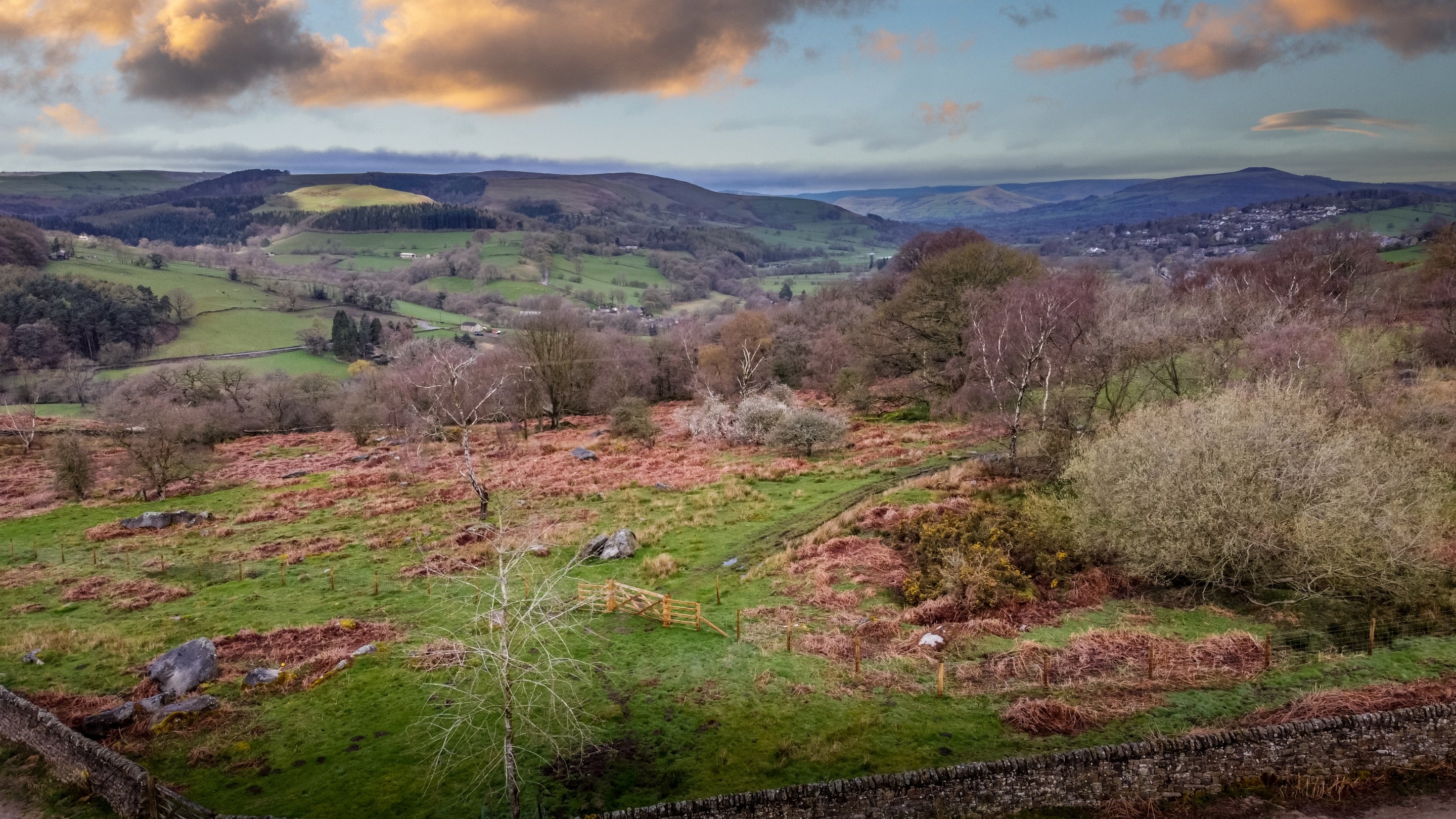 The area surrounding the Greenwood Farm cottages, Derbyshire