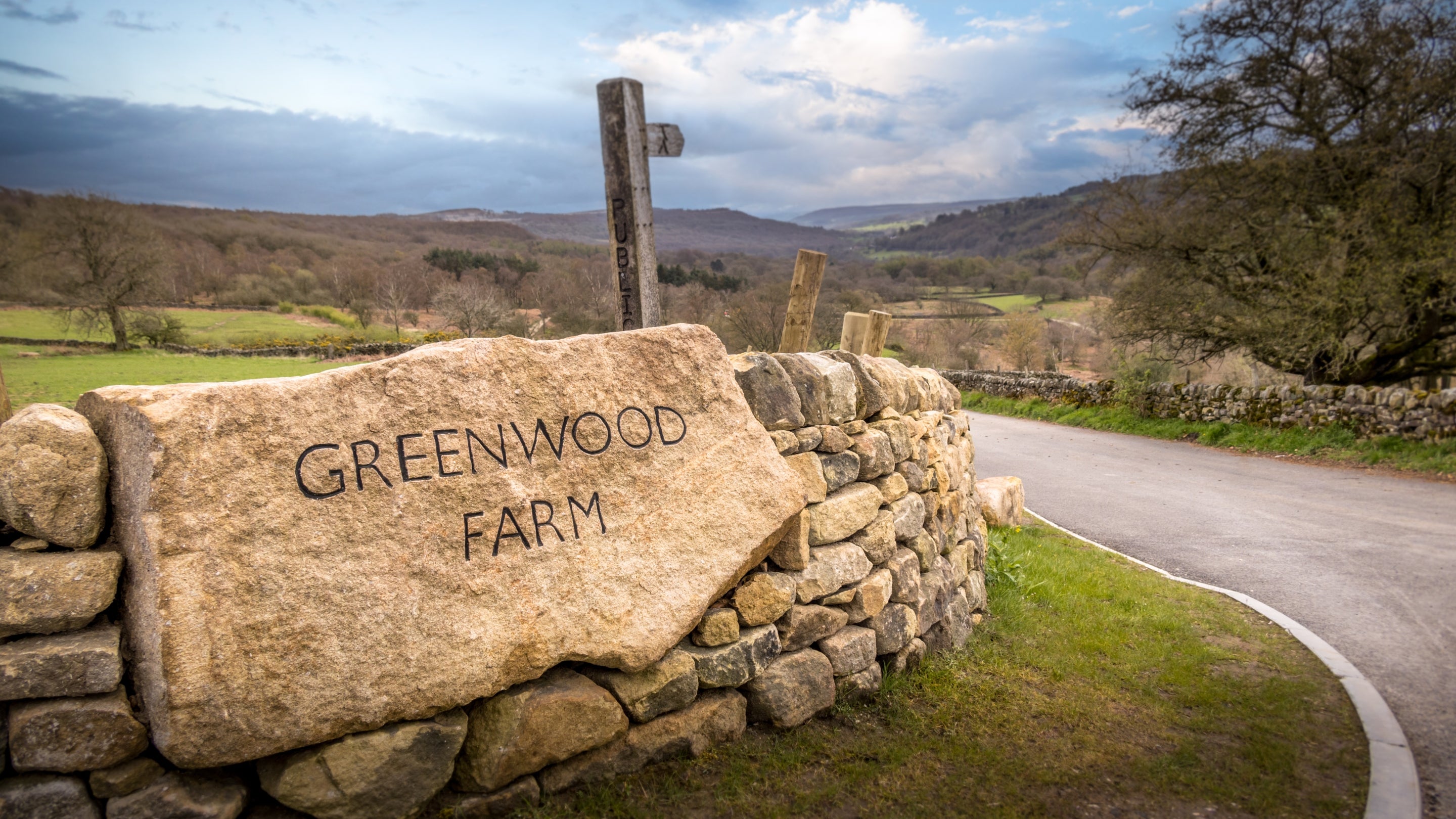 The area surrounding the Greenwood Farm cottages, Derbyshire