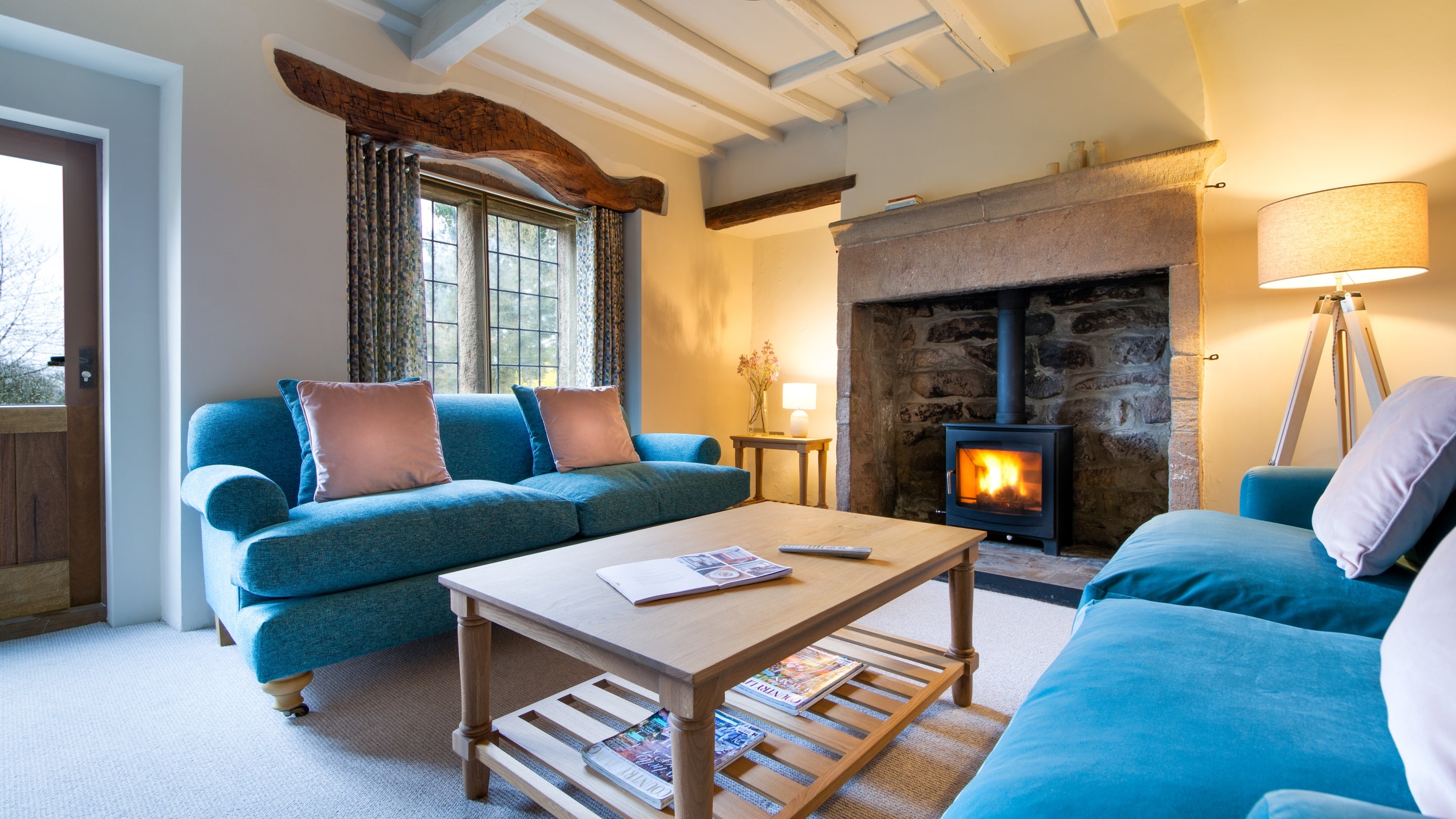 The sitting room at Wilson Farmhouse, Derbyshire