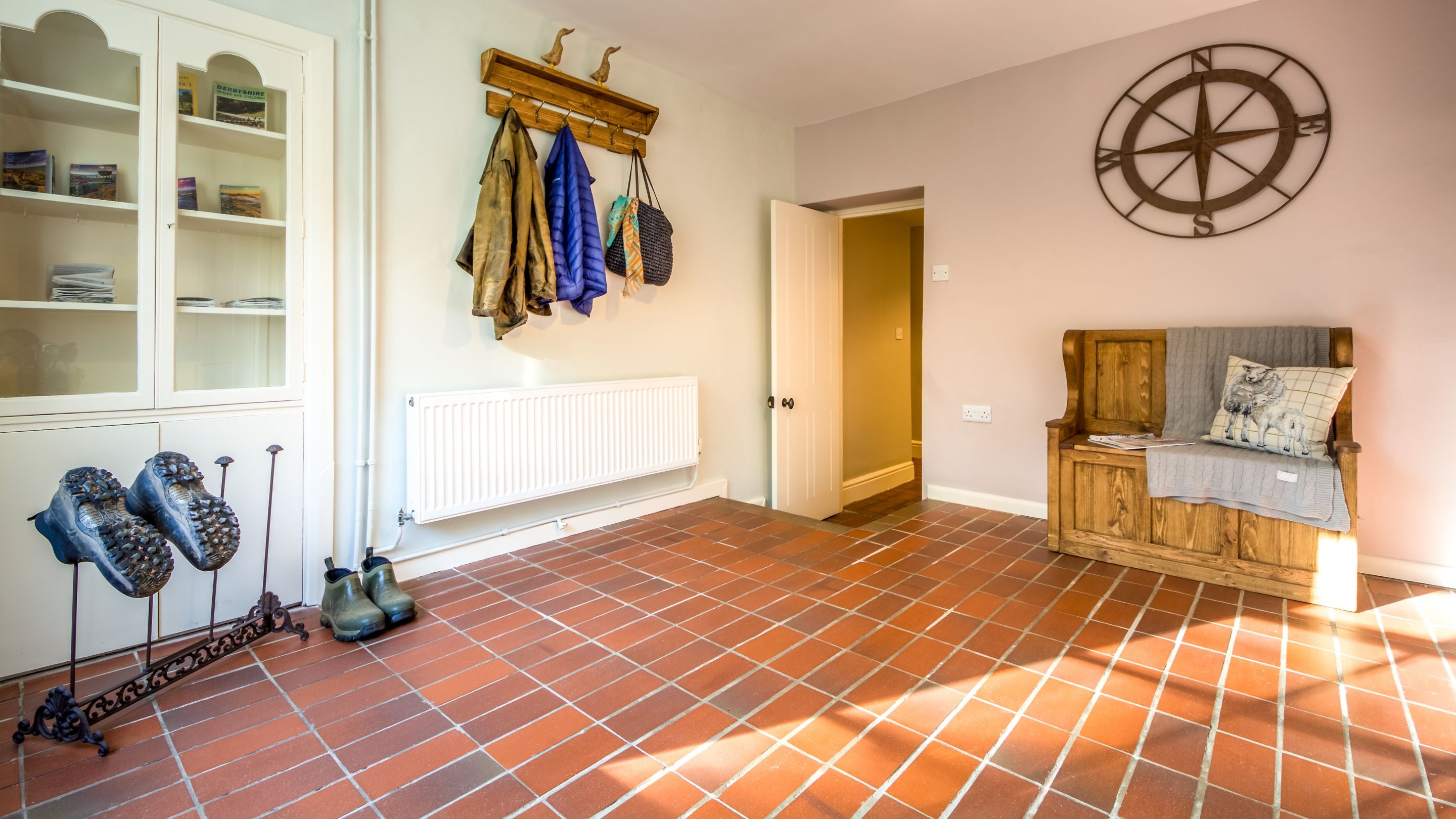 The boot room at Yarncliff Lodge, Derbyshire