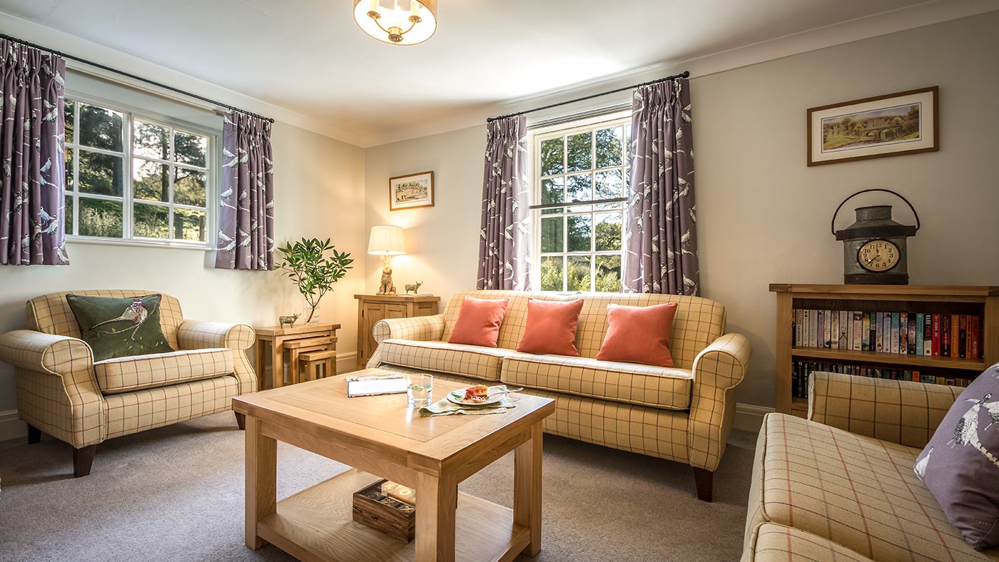The sitting room at Yarncliff Lodge, Derbyshire