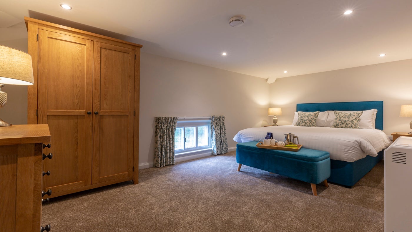 The double bedroom at 1 Lichfield Lodge, Staffordshire