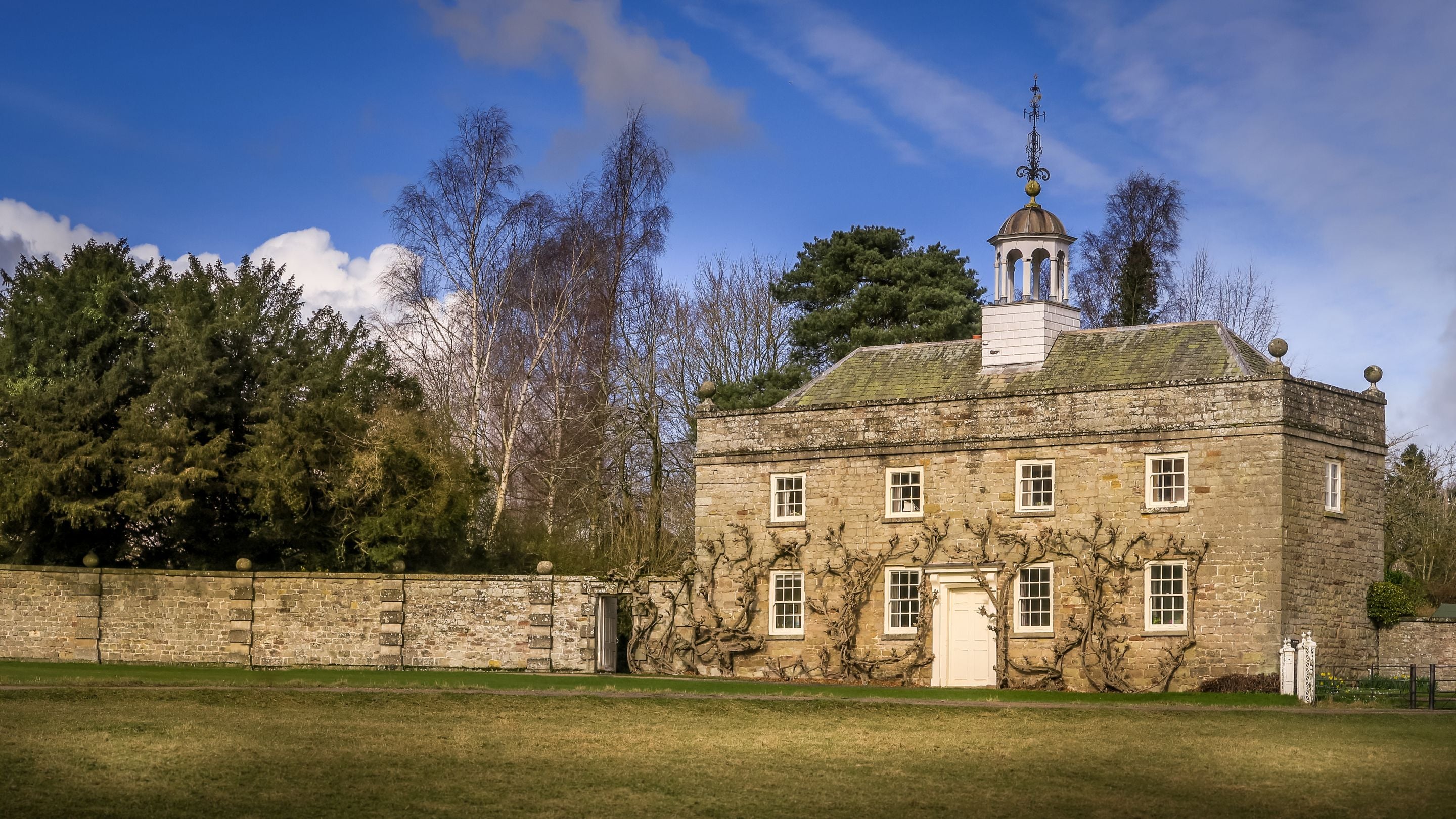 One of the buildings with Georgian architecture in the surrounding area of the Morville Barns, Shropshire