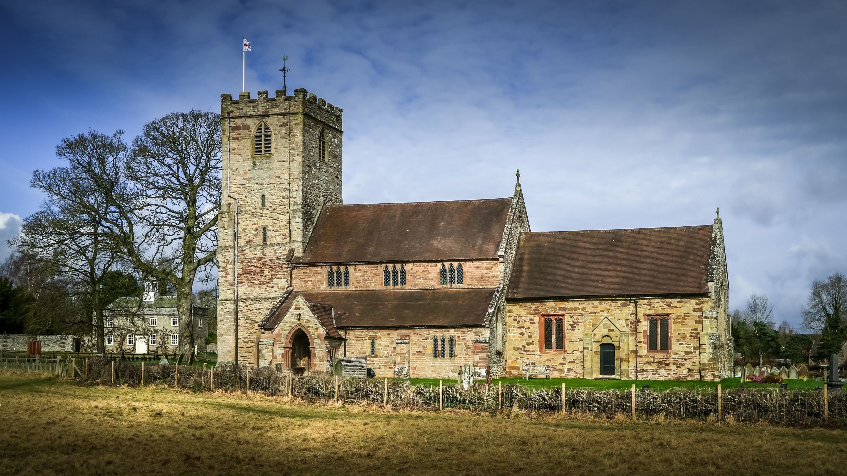 The church near the Morville Barns, Shropshire
