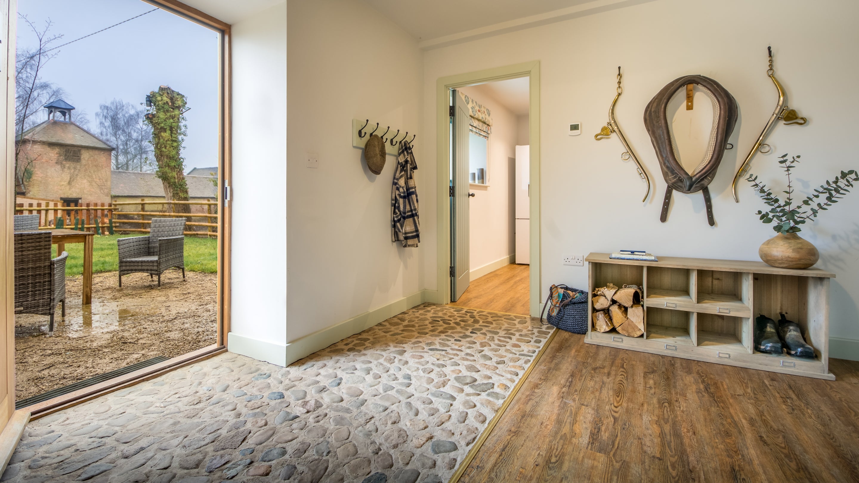 The entrance area at 1 Morville Barn, Shropshire