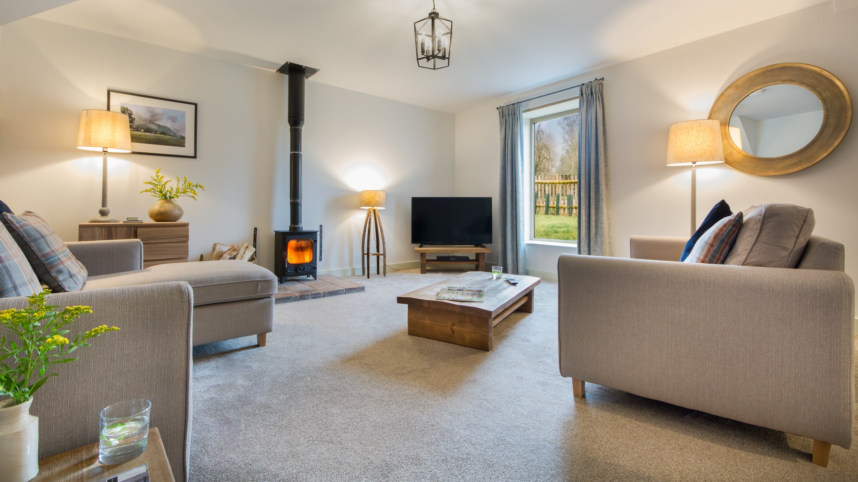 The sitting room at 1 Morville Barn, Shropshire