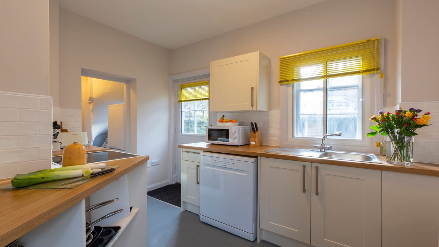 The spacious kitchen at 2 Lichfield Lodge, Staffordshire