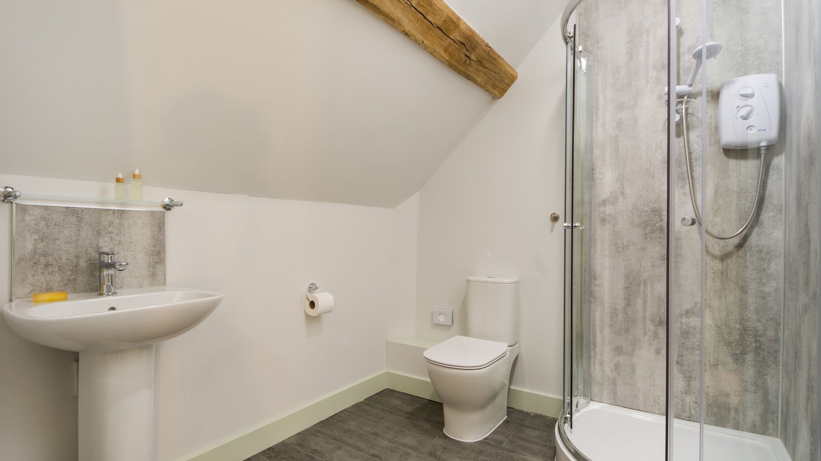 The shower room at 2 Morville Barn, Shropshire