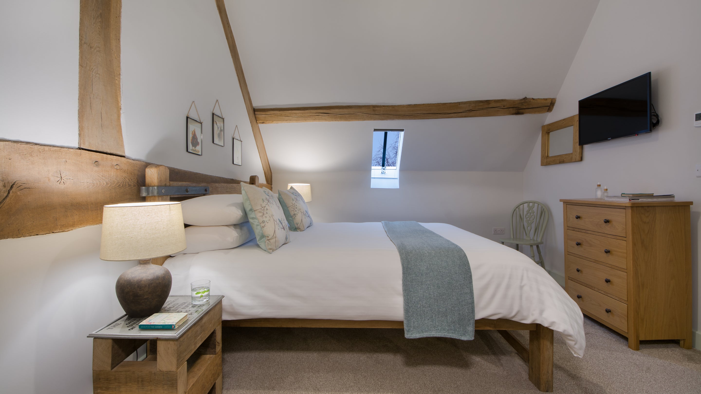 The first king-size bedroom at 2 Morville Barn, Shropshire