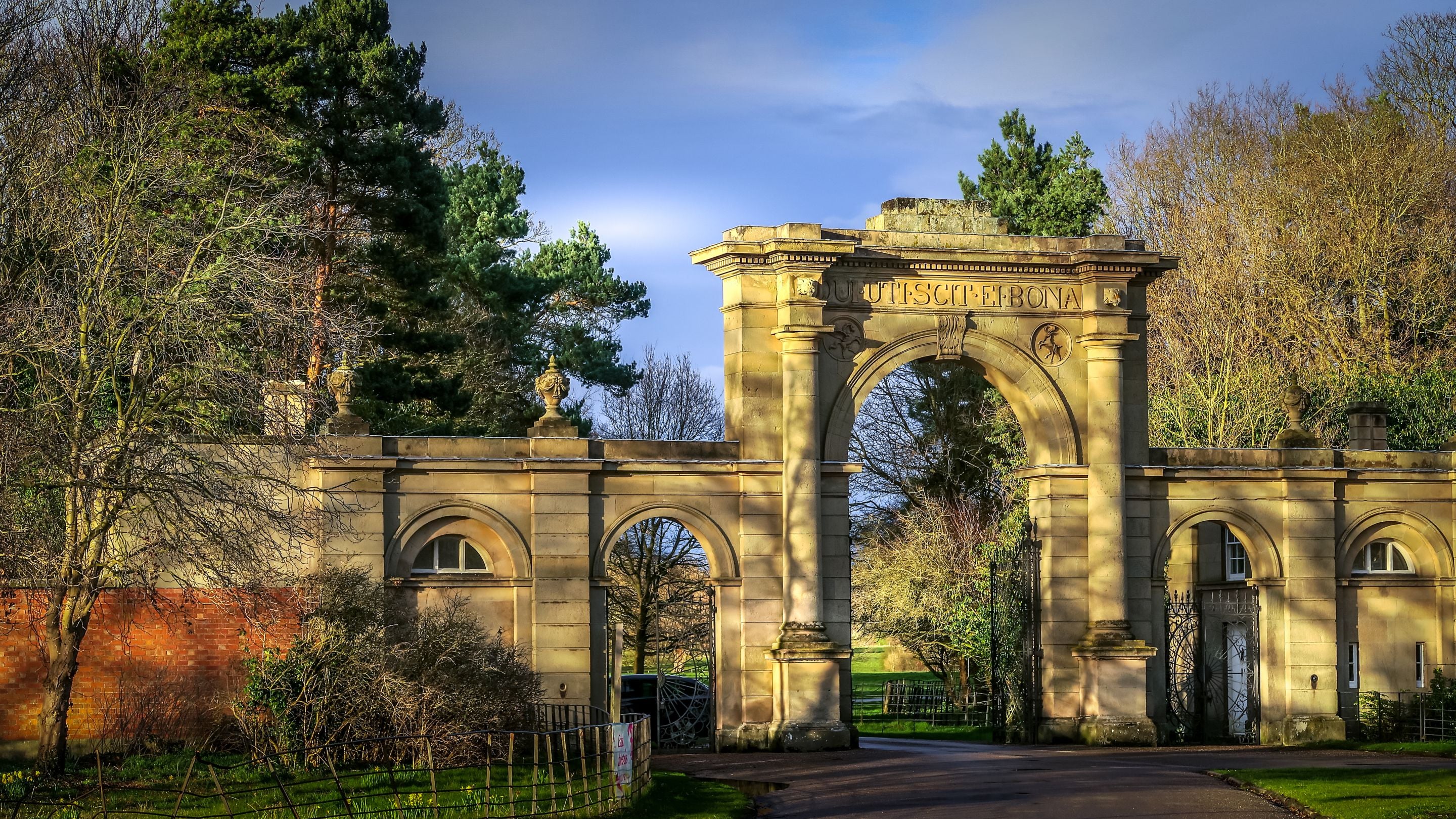 The entrance gates to Attingham Park, Shropshire